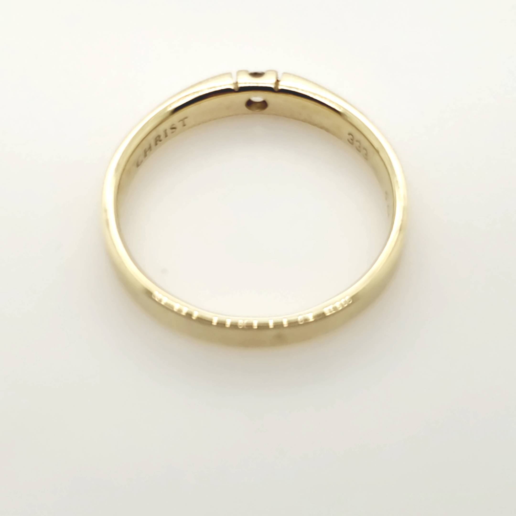Solitär Ring Gelbgold 333 1 Brillant ca.0,06ct Christ Größe 50