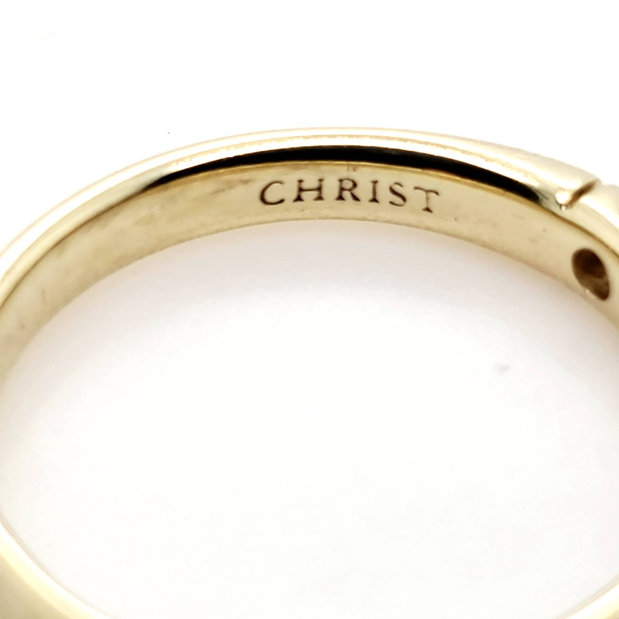 Solitär Ring Gelbgold 333 1 Brillant ca.0,06ct Christ Größe 50