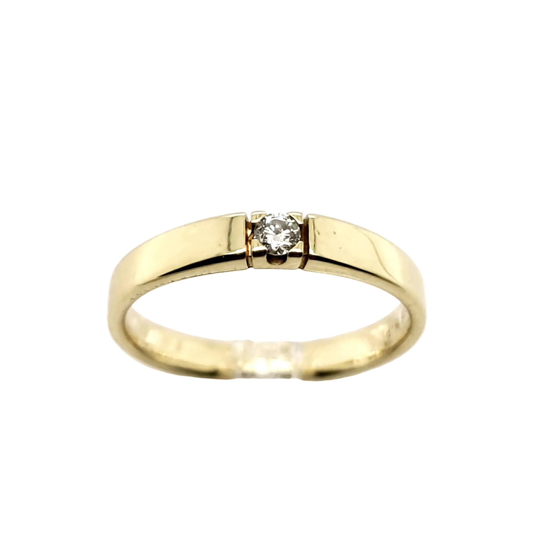 Solitär Ring Gelbgold 333 1 Brillant ca.0,06ct Christ Größe 50