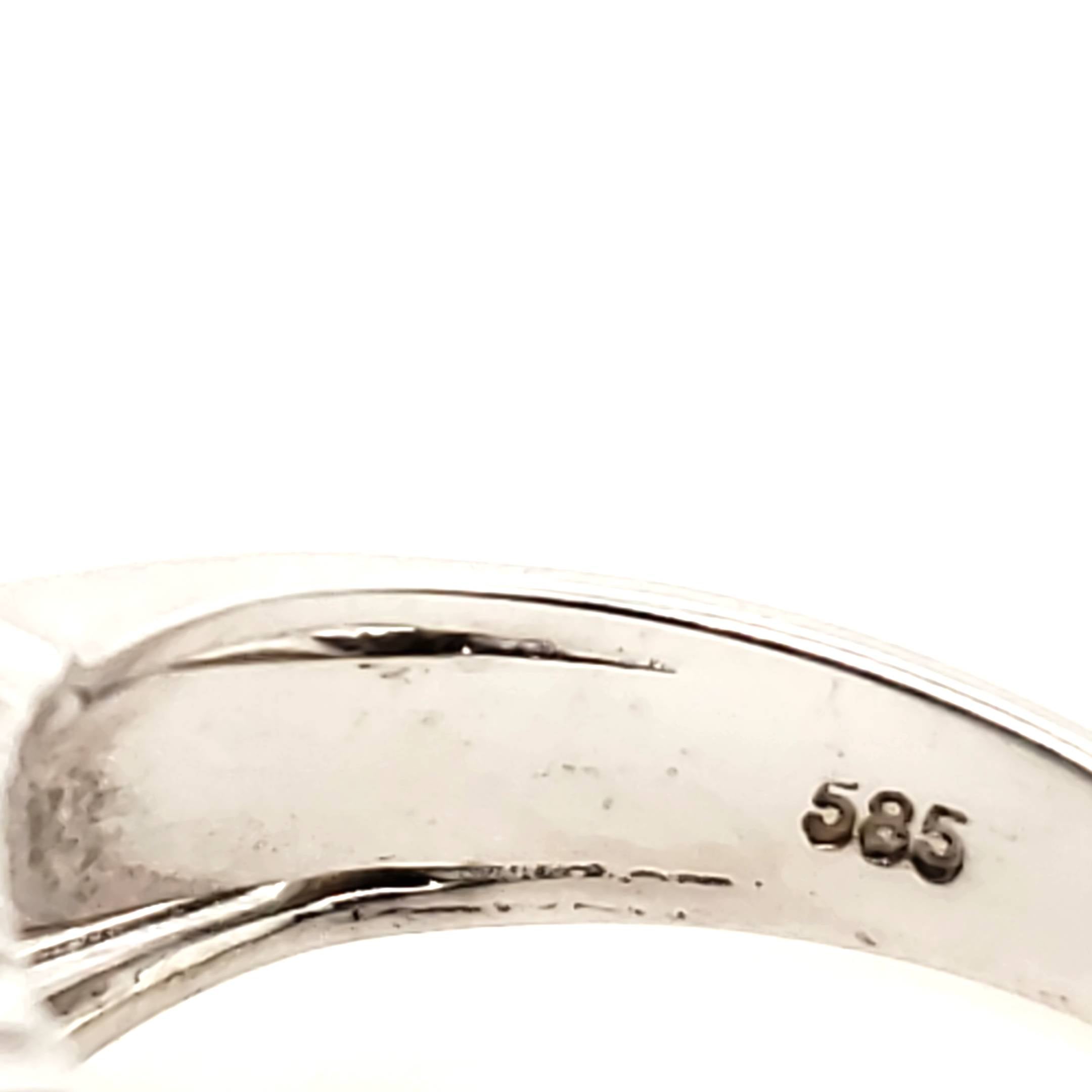 Ring Weißgold 585/14kt Gr.52 3 Brillanten und 10 Diamanten zus. ca.0,8ct