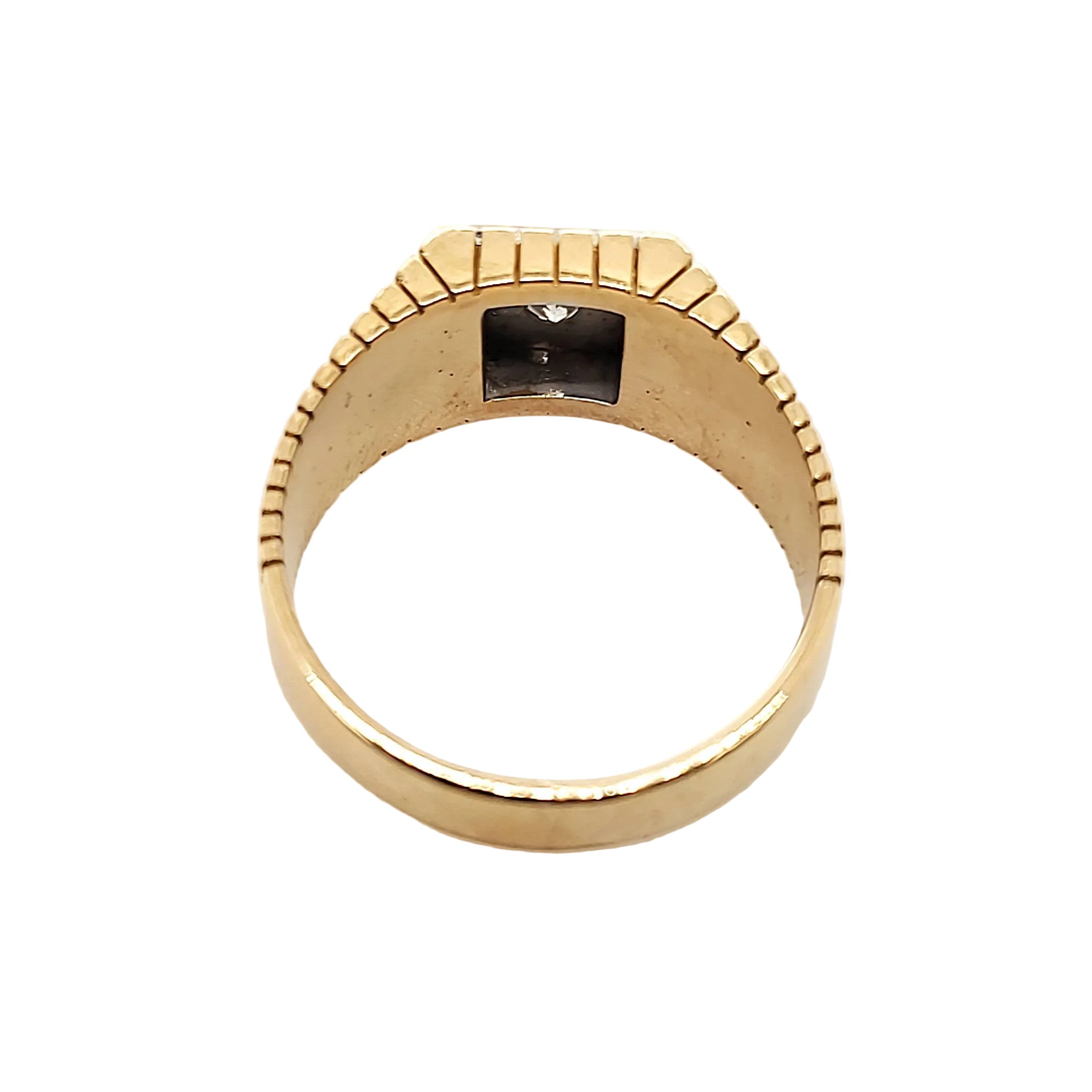 Herrenring Gelbweißgold 750/18kt 1 Brillant ca.0,20ct Größe 64