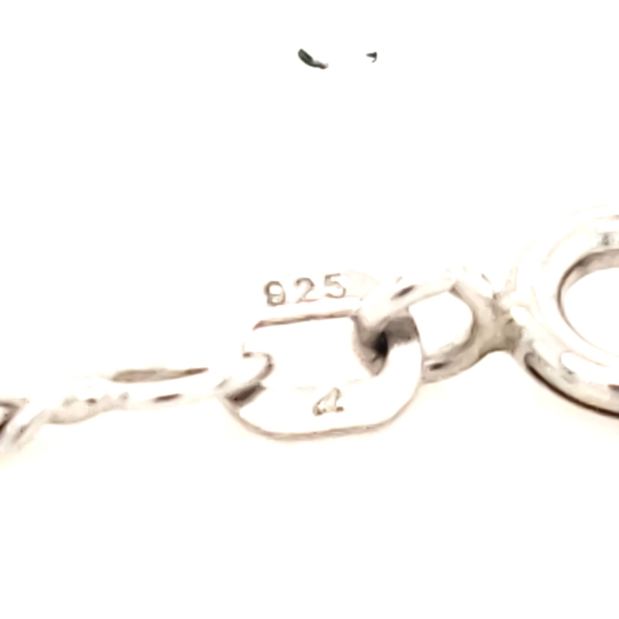 Kette Silber 925 mit Anhänger Schmuckstein ca.42,5cm