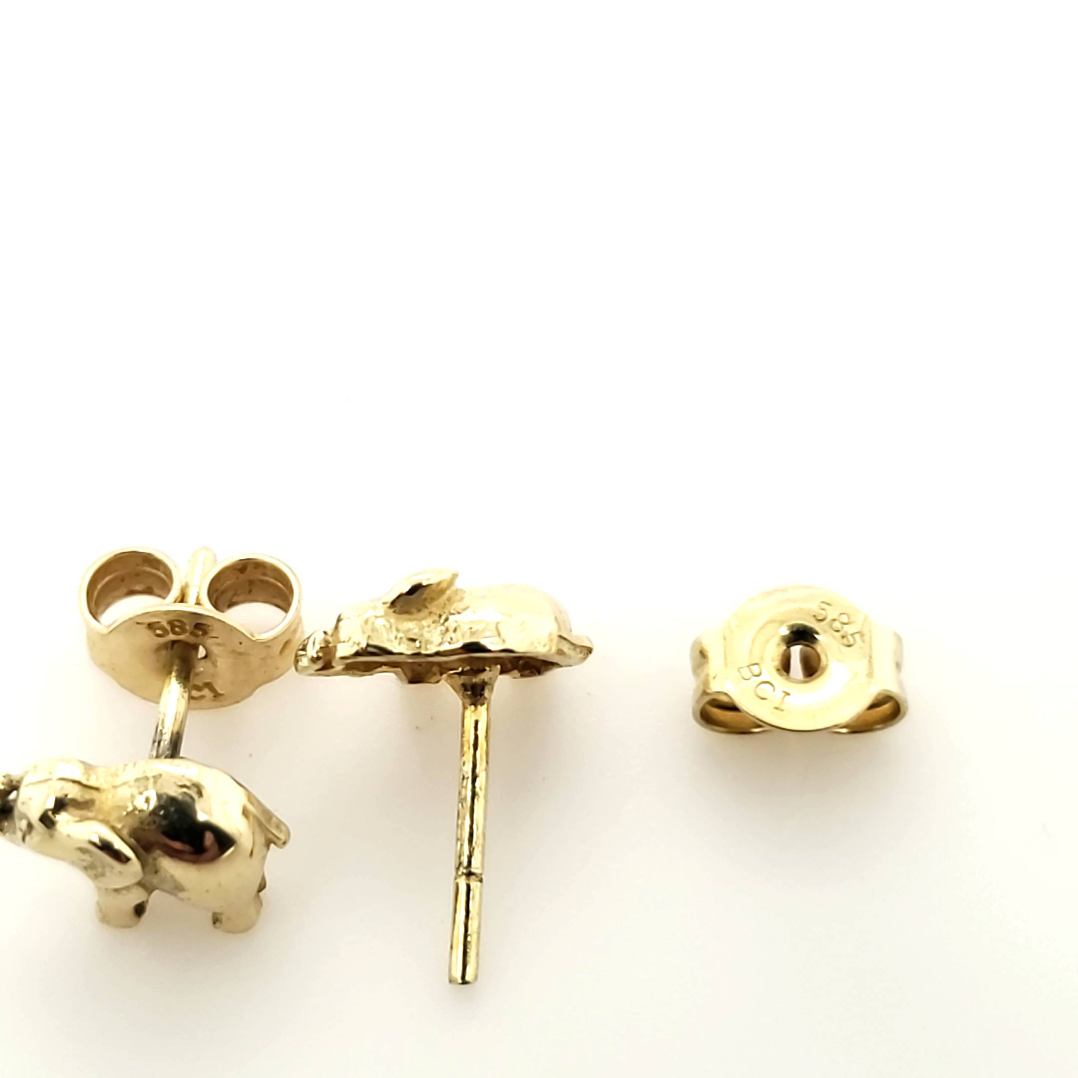Ohrringe Elephanten Gelbgold 585 Kinder Erwachsene