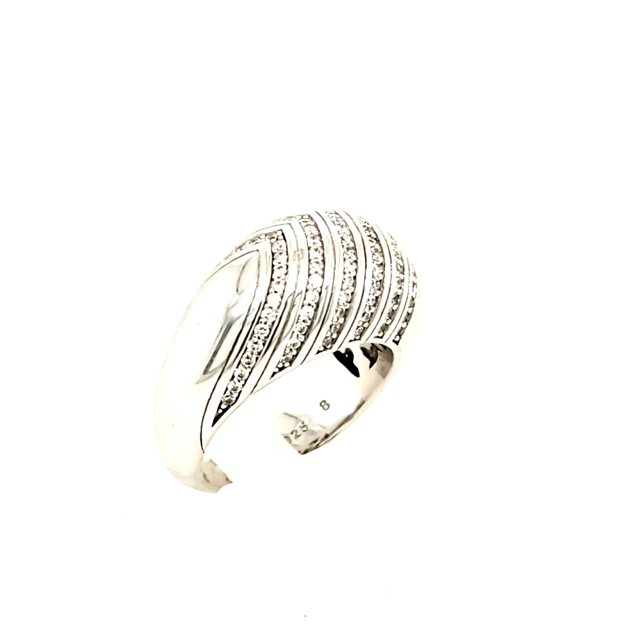 Ring Silber 925 Schmucksteine Gr.56