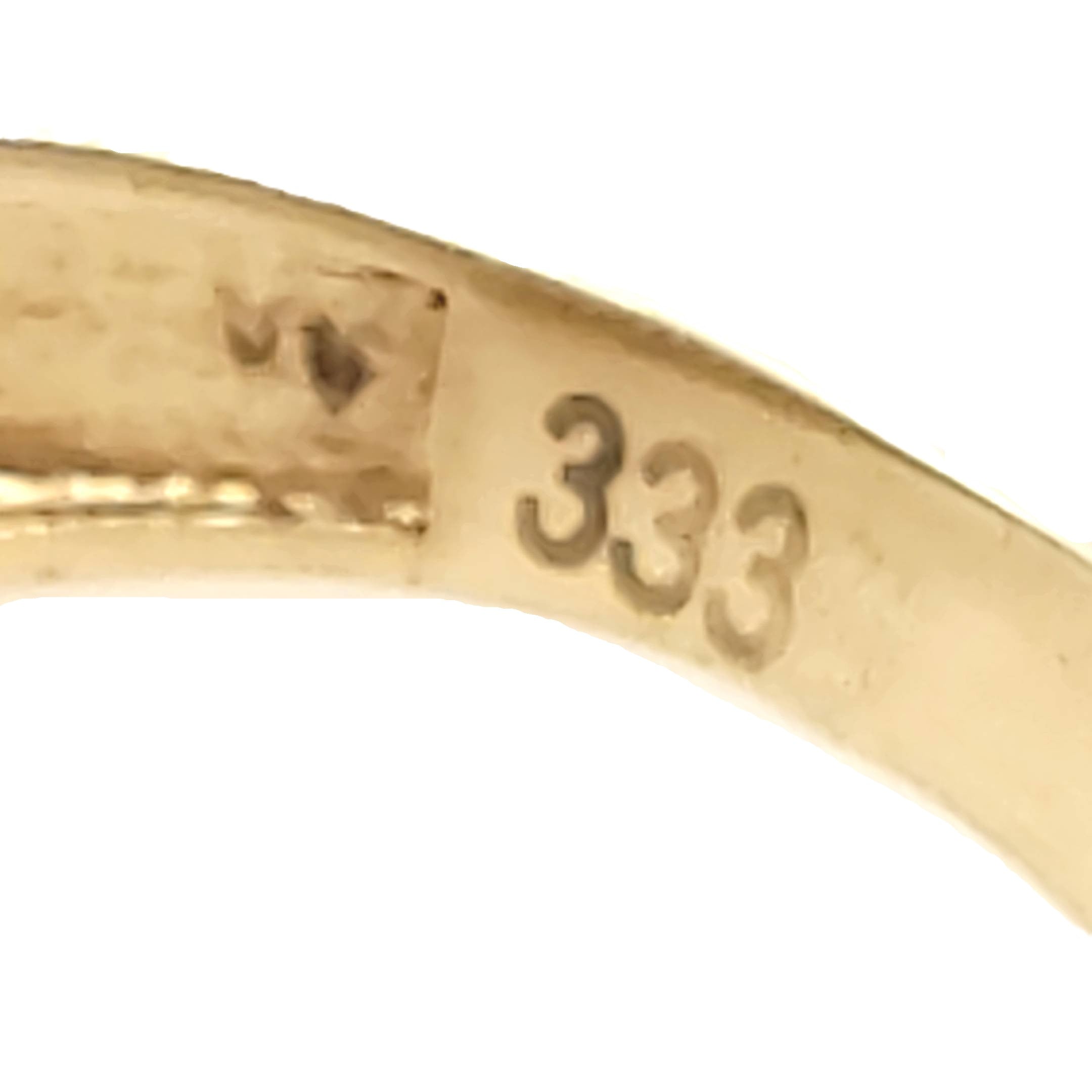 Ring Gelbgold 333/8kt Farblose Steine und Farbsteine Gr.55