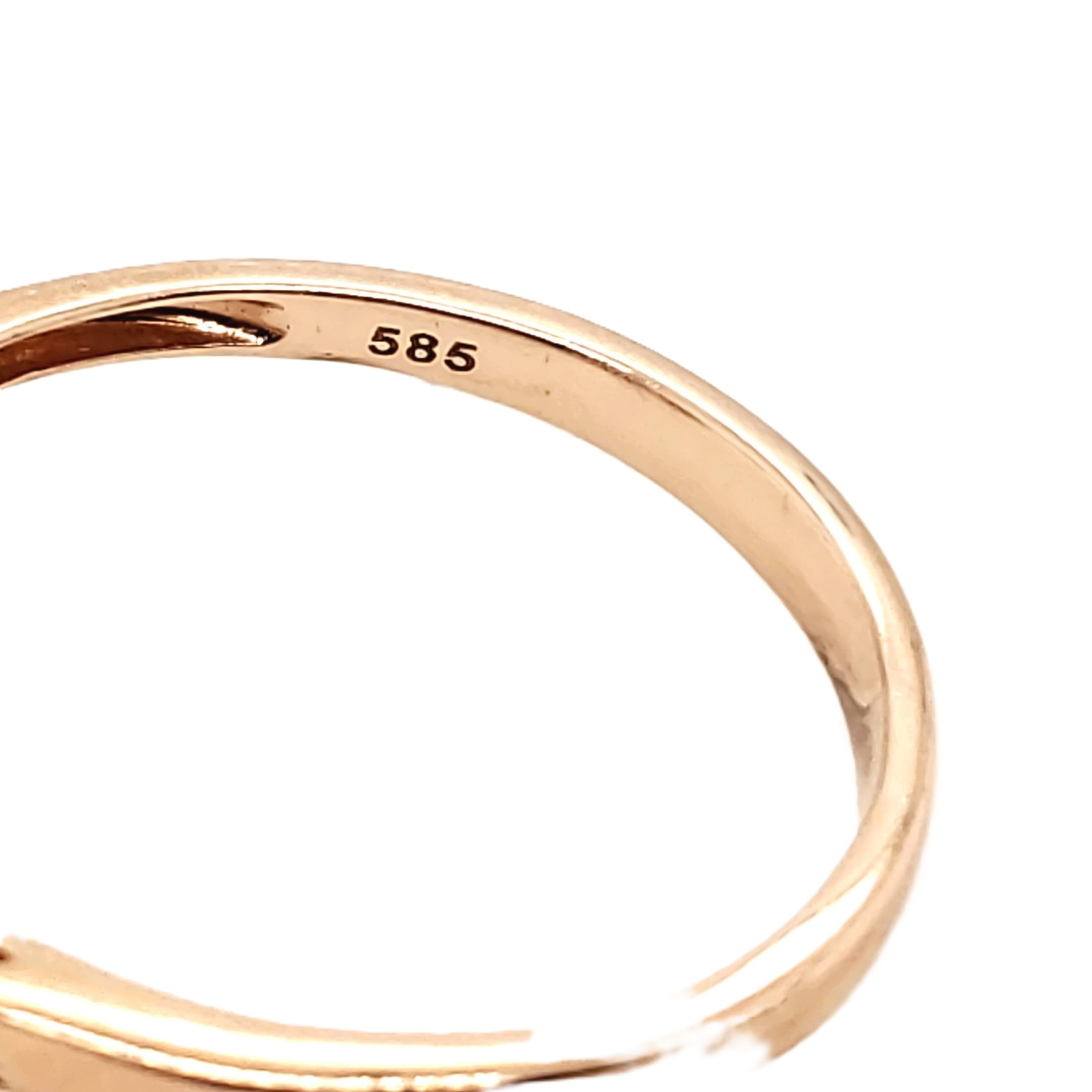 Damen Ring Rotgold 585/14kt Gr.63