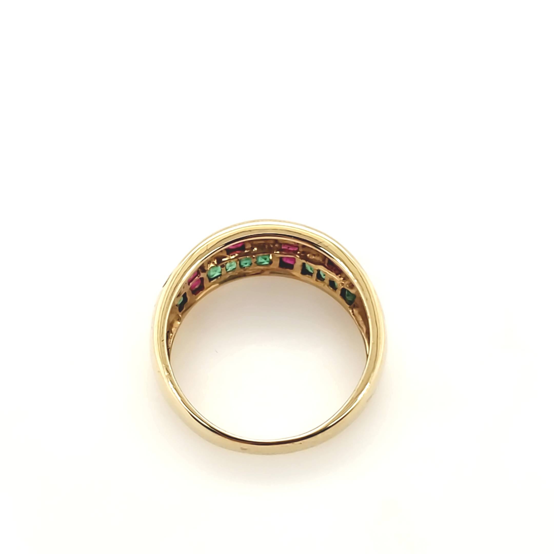 Ring Gelbgold 585 Gr.54 Brillanten Edelsteine