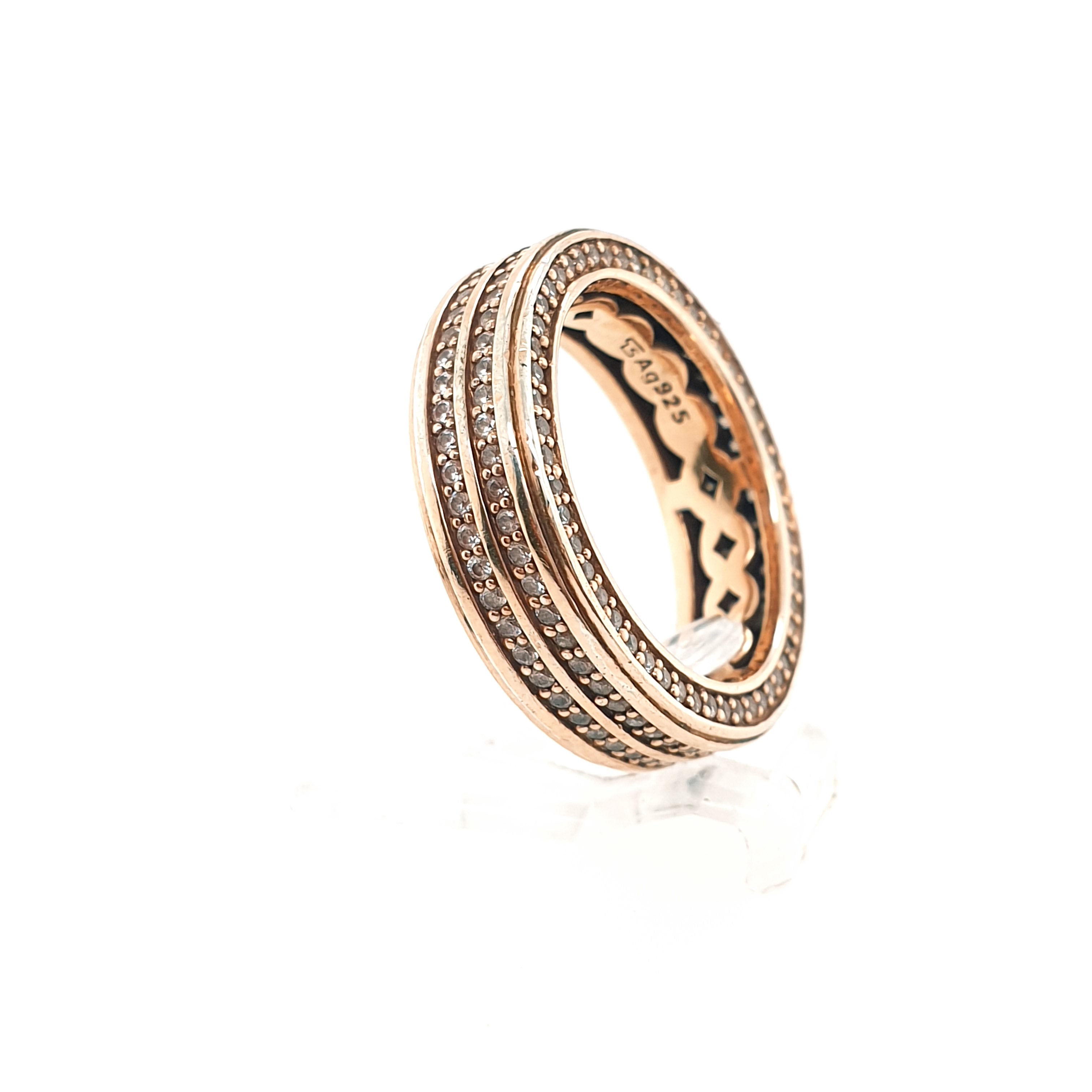 Thomas Sabo Ring Sterling Silber 925 Rotvergoldet Zirkonia Gr.55