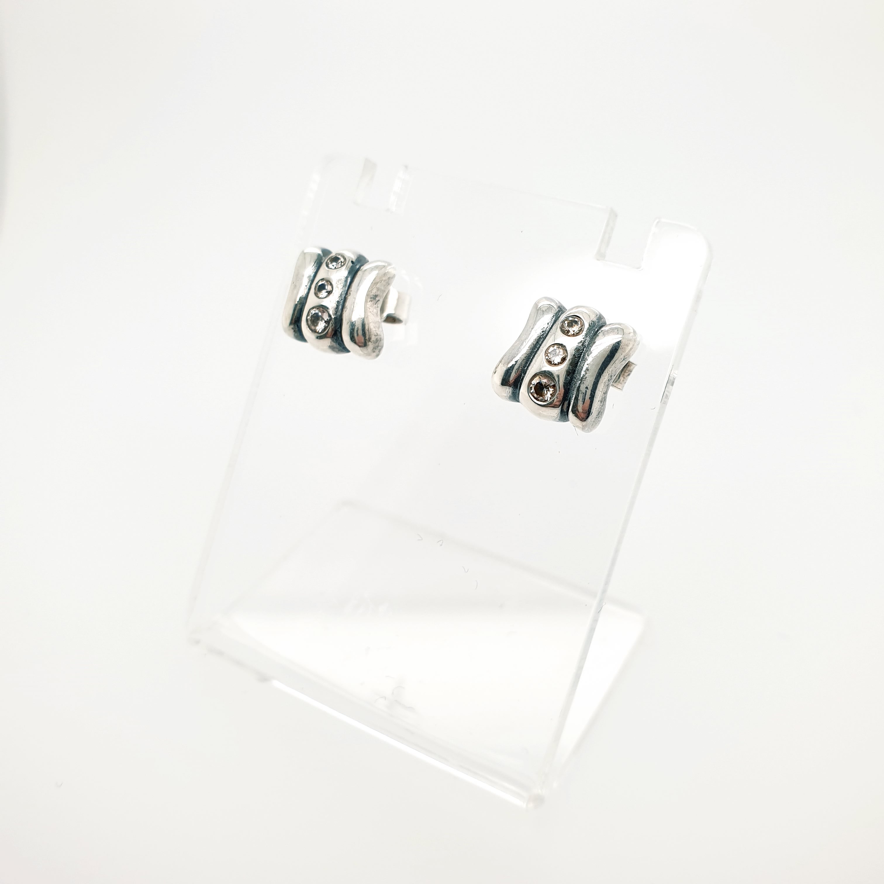 Pandora Zirkonia Ohrringe 925 Sterling Silber Ohrstecker