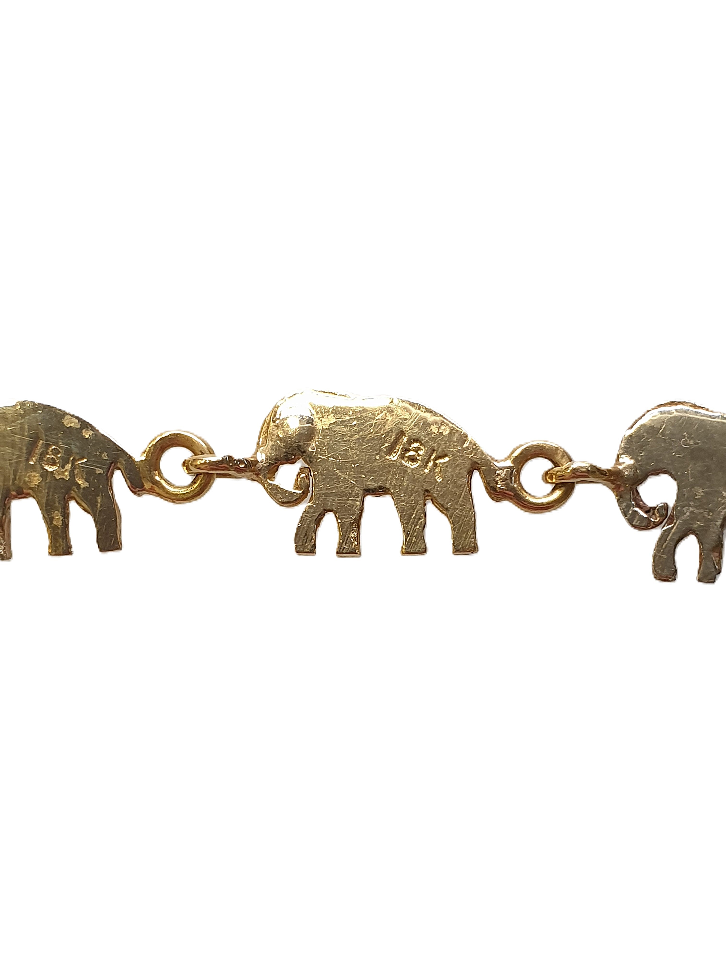 Gold Armband 750/18kt Elefanten