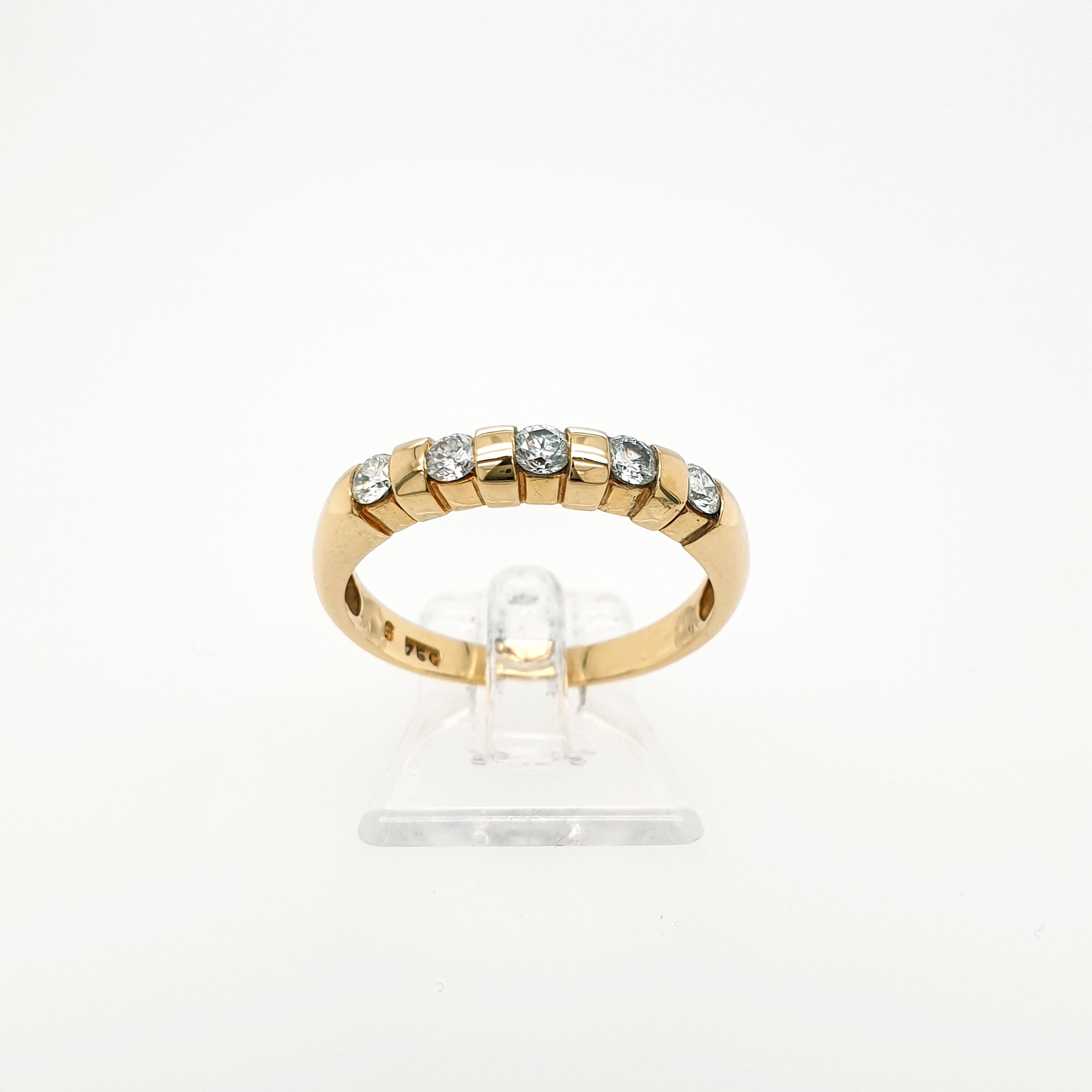 Brillant 0,325ct Ring 750 Gelbgold 18kt Gr. 58/18