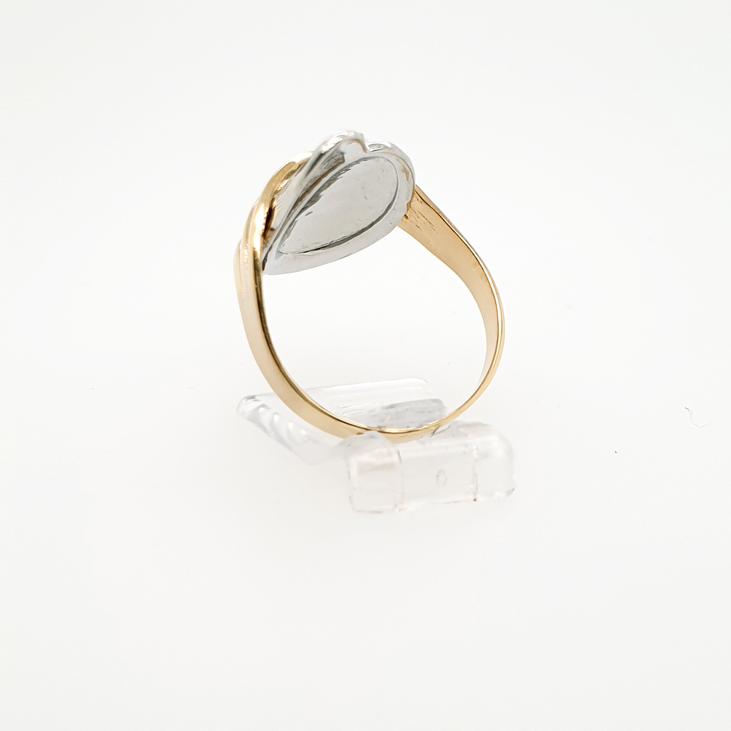 Goldring Gelb-/Weißgold 585 14 Karat Gr. 59