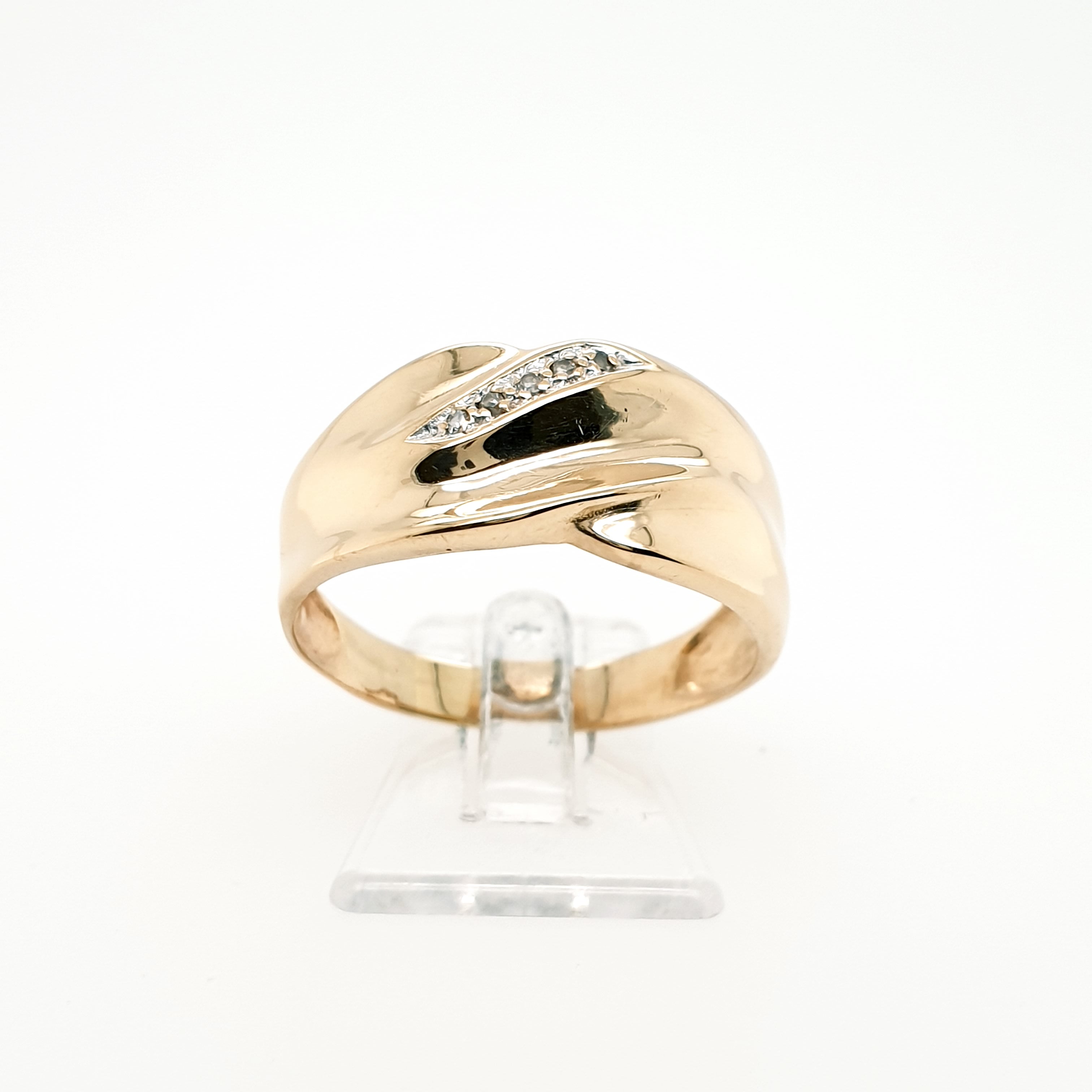 Goldring mit Zirkonia 585 14 Karat Gr. 63