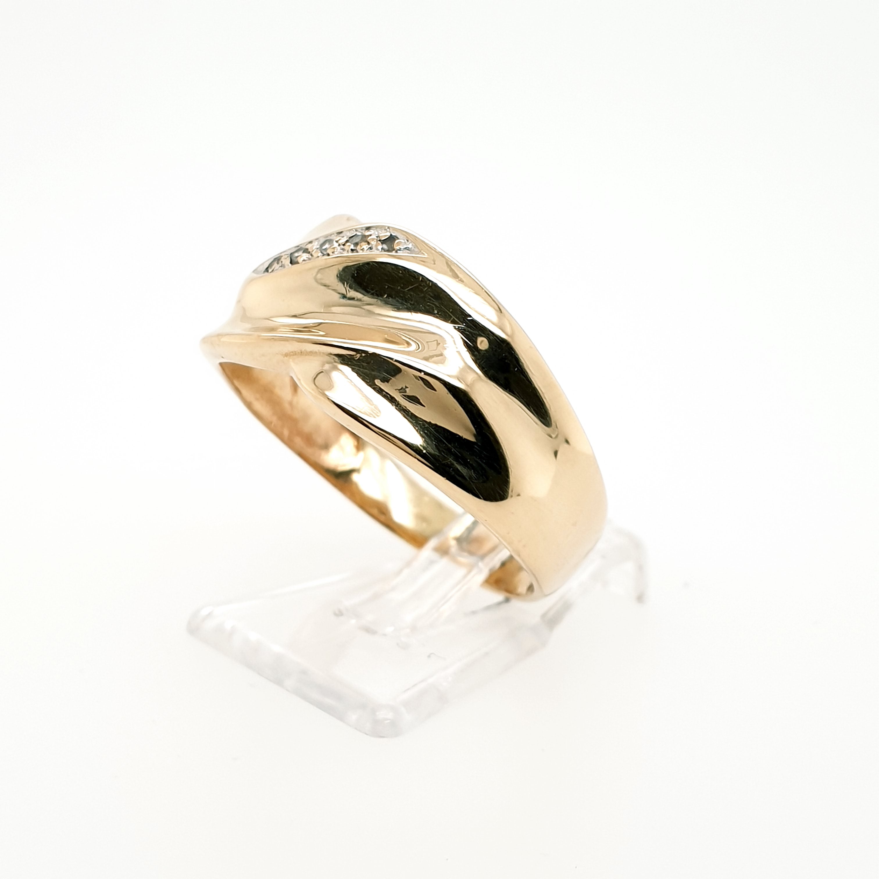 Goldring mit Zirkonia 585 14 Karat Gr. 63