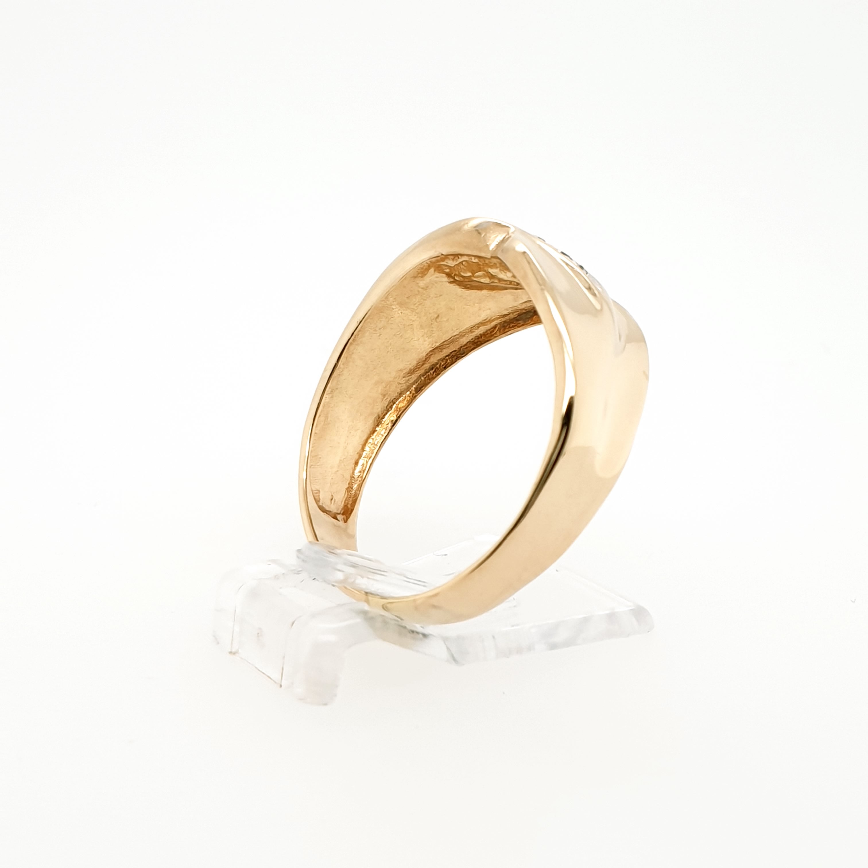 Goldring mit Zirkonia 585 14 Karat Gr. 63