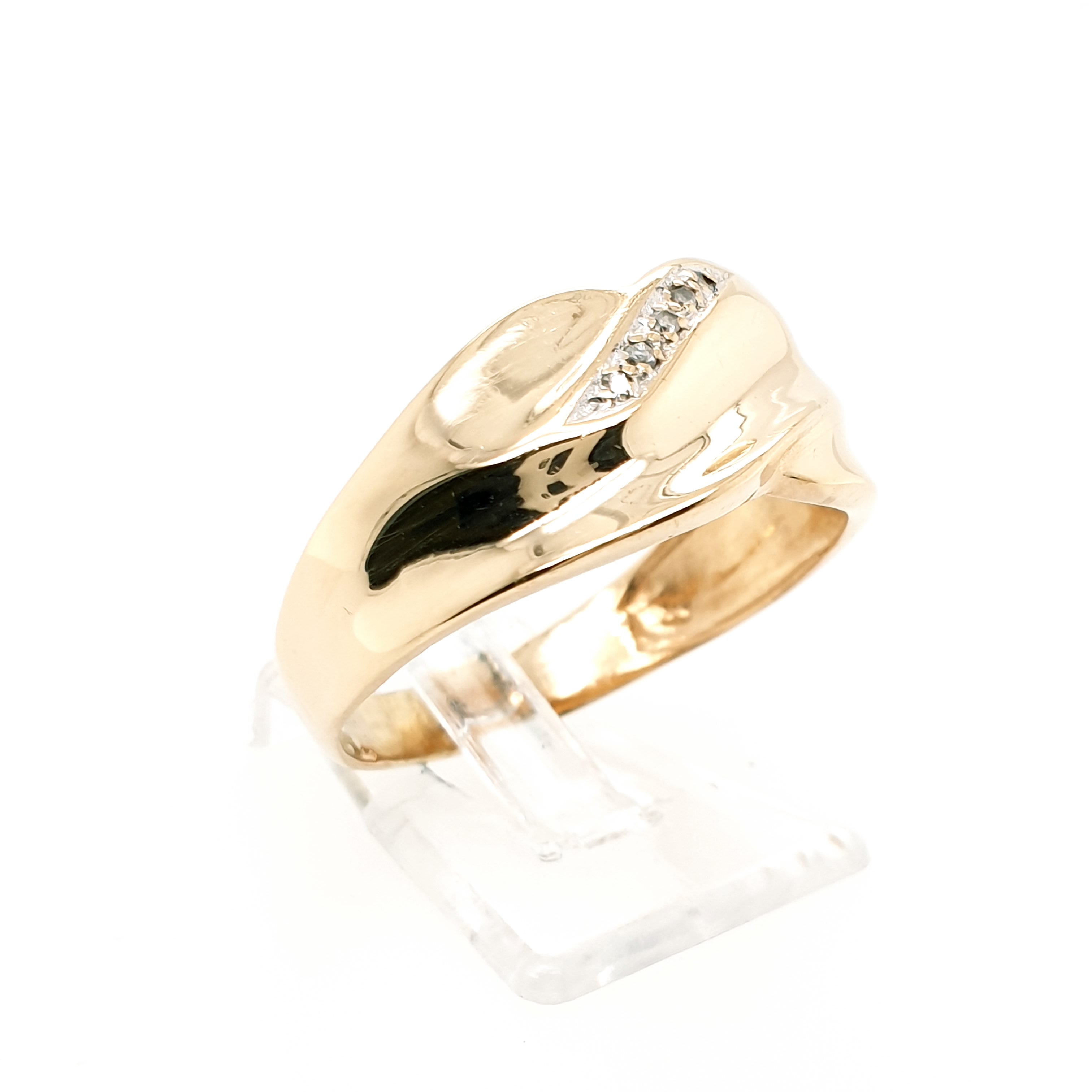 Goldring mit Zirkonia 585 14 Karat Gr. 63