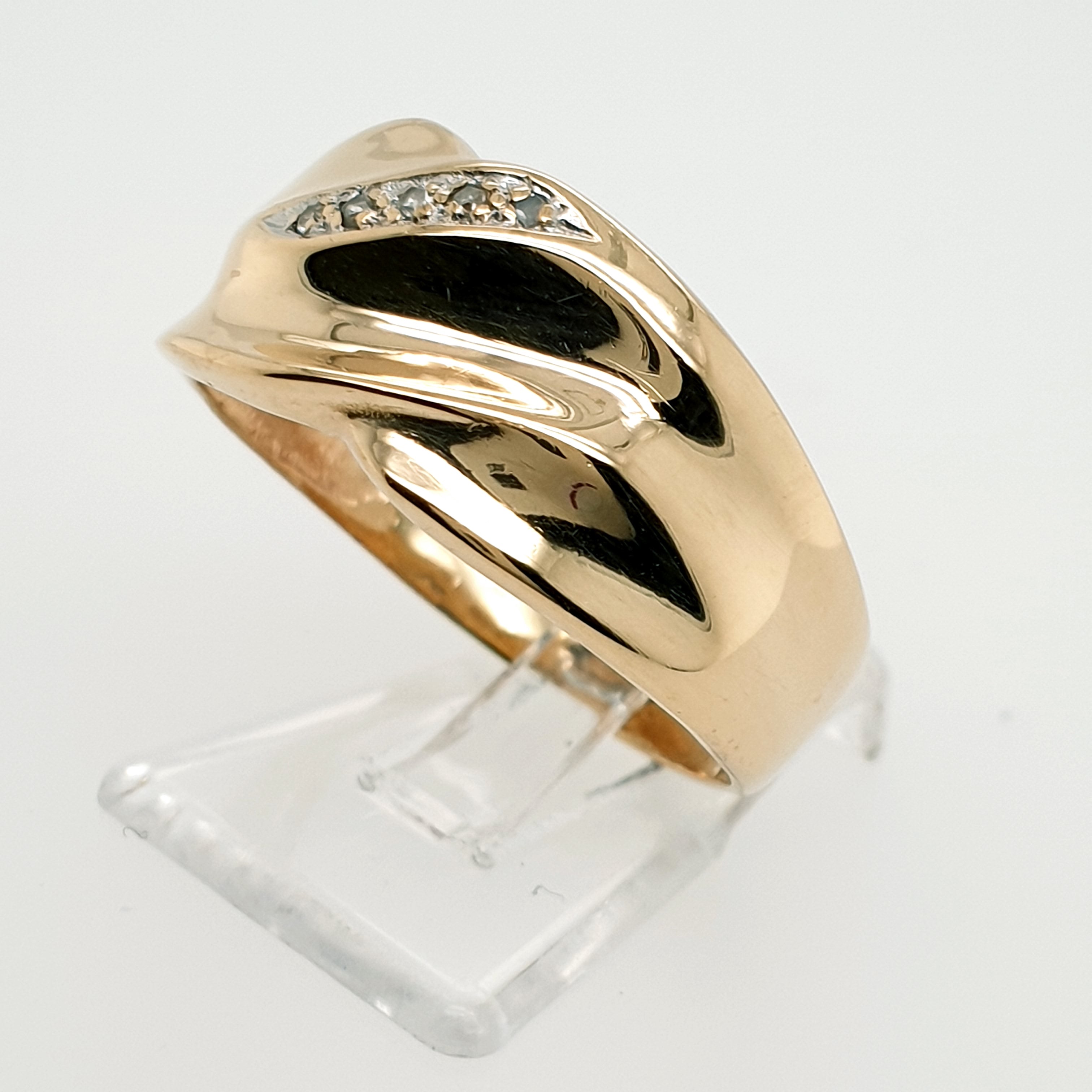 Goldring mit Zirkonia 585 14 Karat Gr. 63