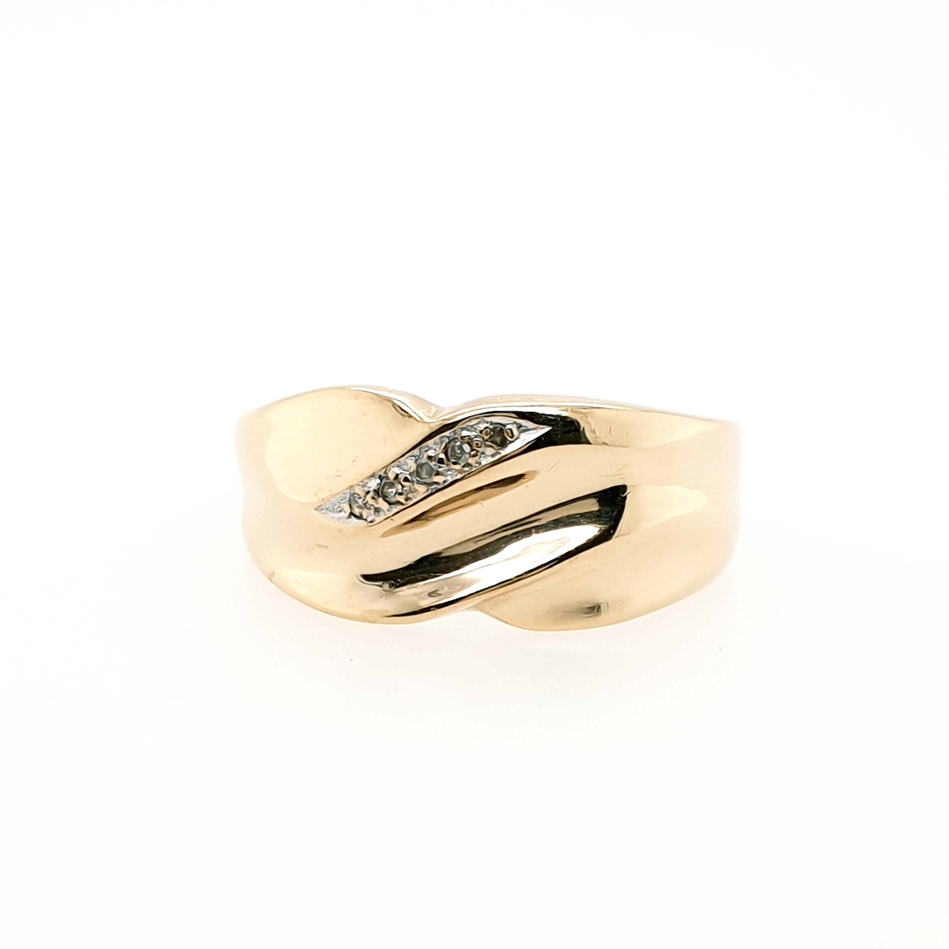 Goldring mit Zirkonia 585 14 Karat Gr. 63