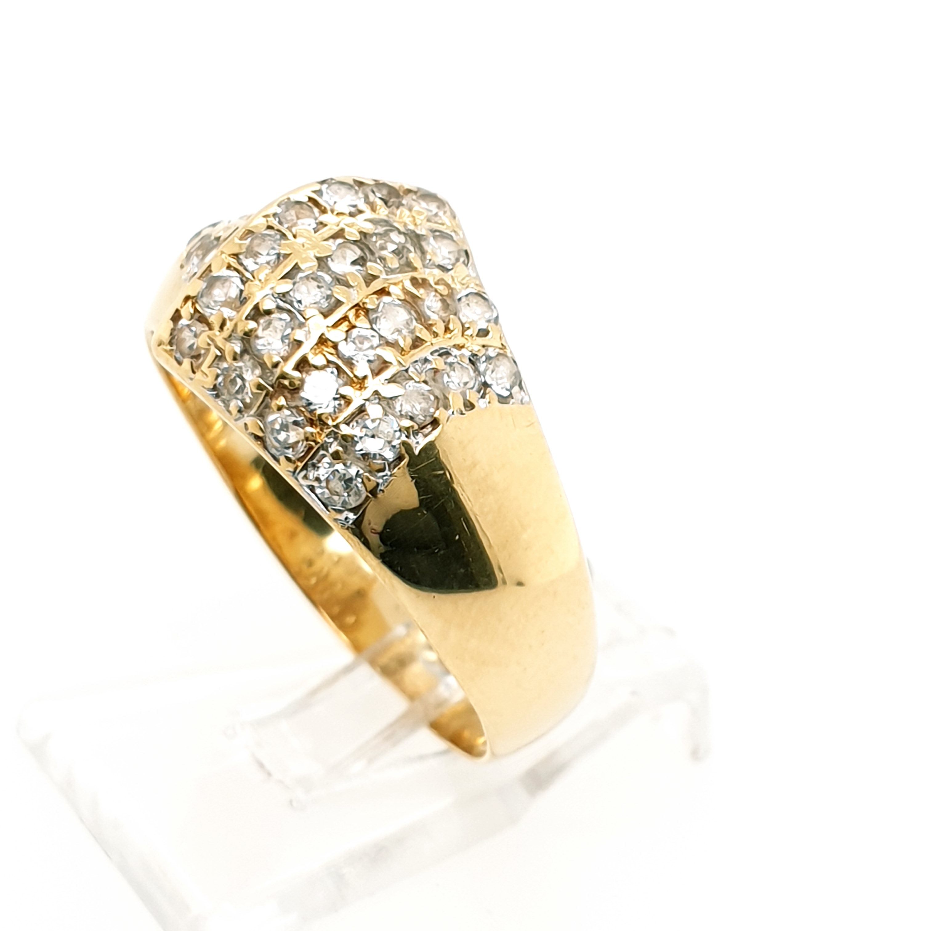 Goldring mit Zirkonia 585 14 Karat Gr. 58
