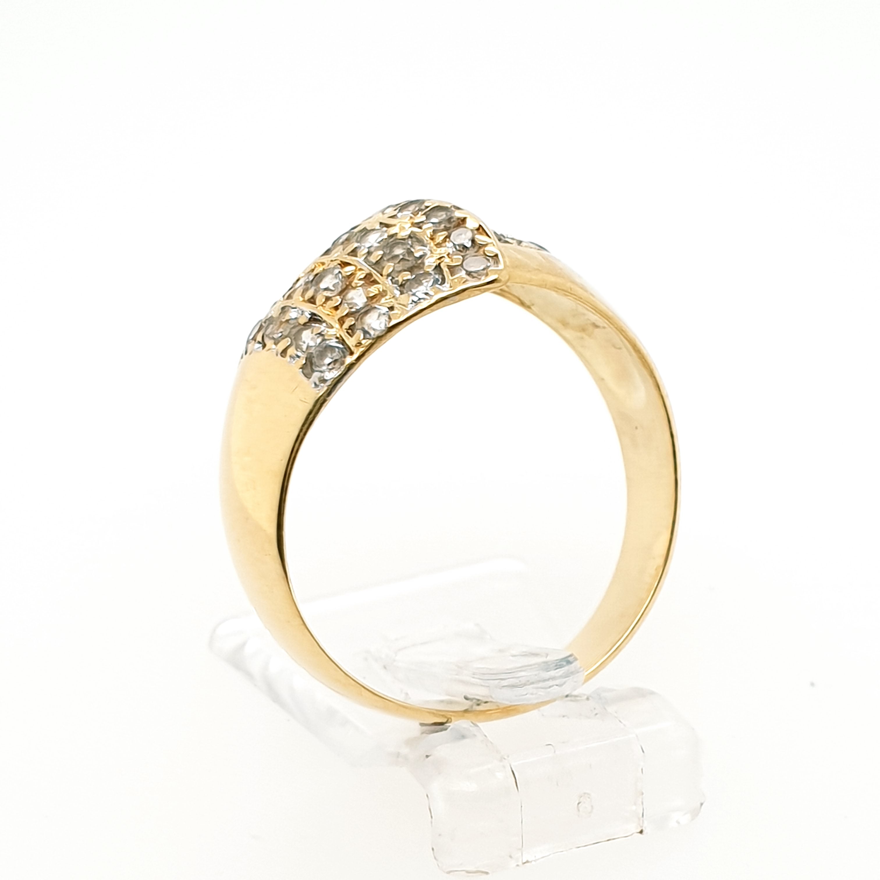 Goldring mit Zirkonia 585 14 Karat Gr. 58