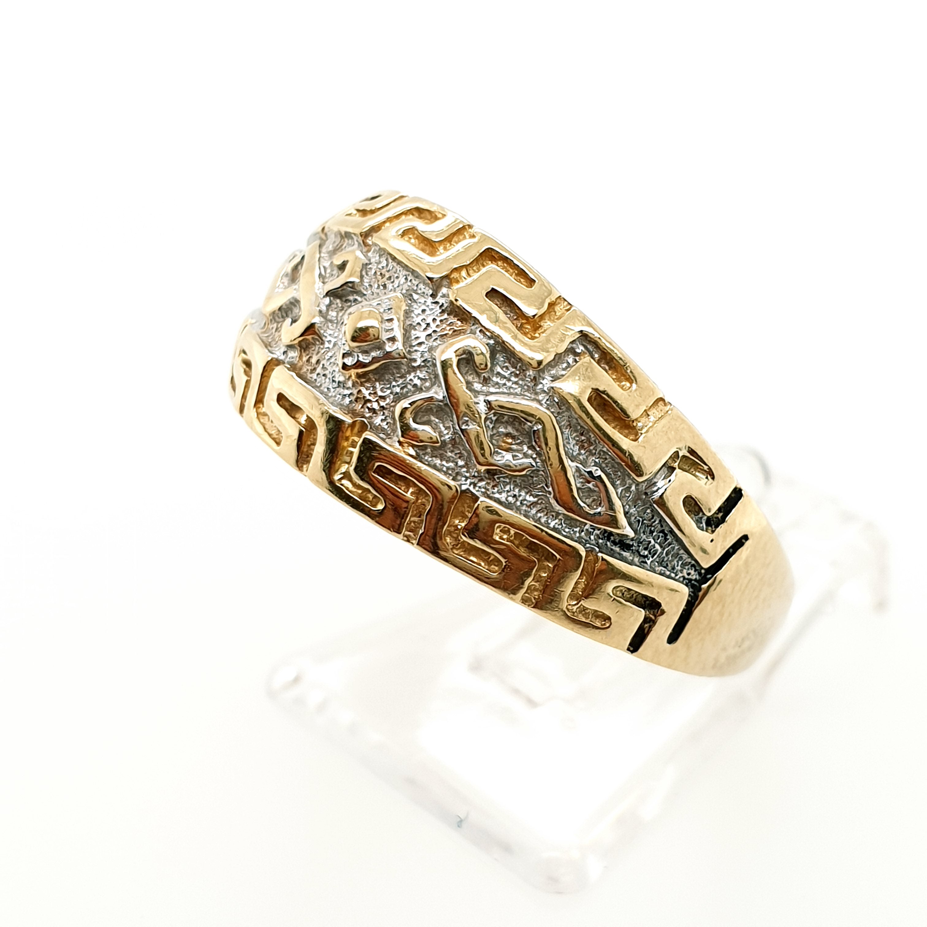 Goldring Mäandermuster 585 14 Karat Gr. 62