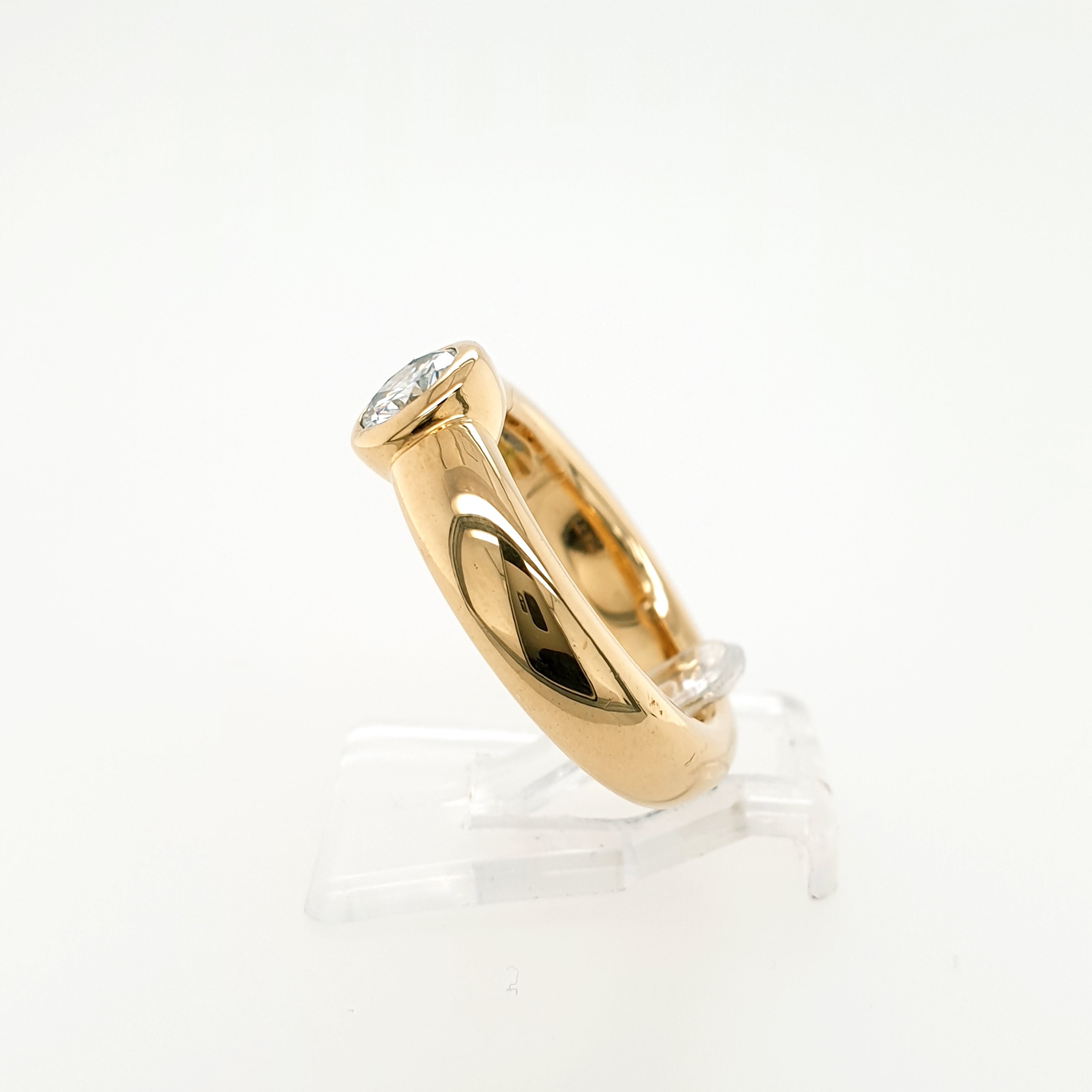 Brillant 0,50ct Solitär Ring 750 Gelbgold 18kt Gr.51/11