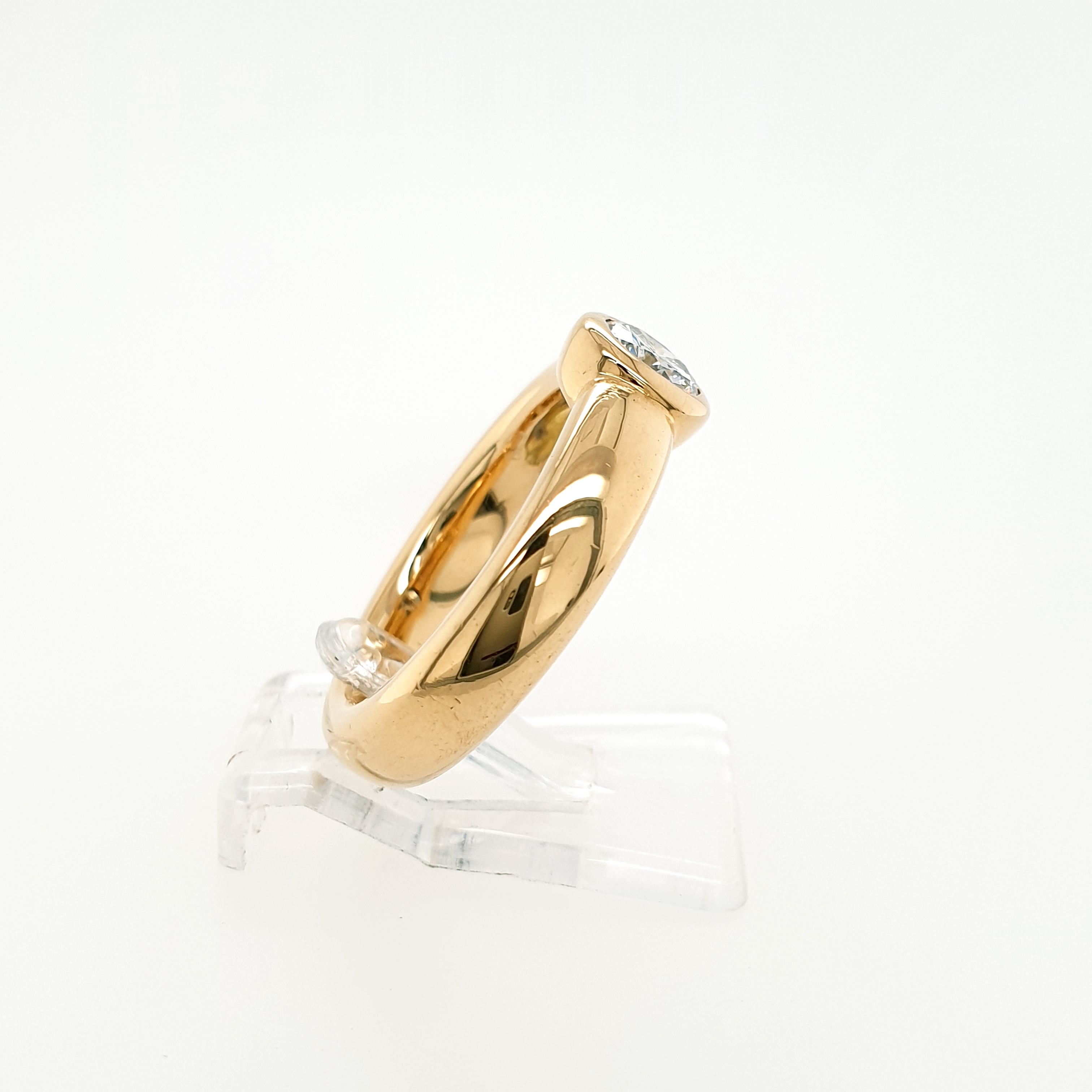 Brillant 0,50ct Solitär Ring 750 Gelbgold 18kt Gr.51/11