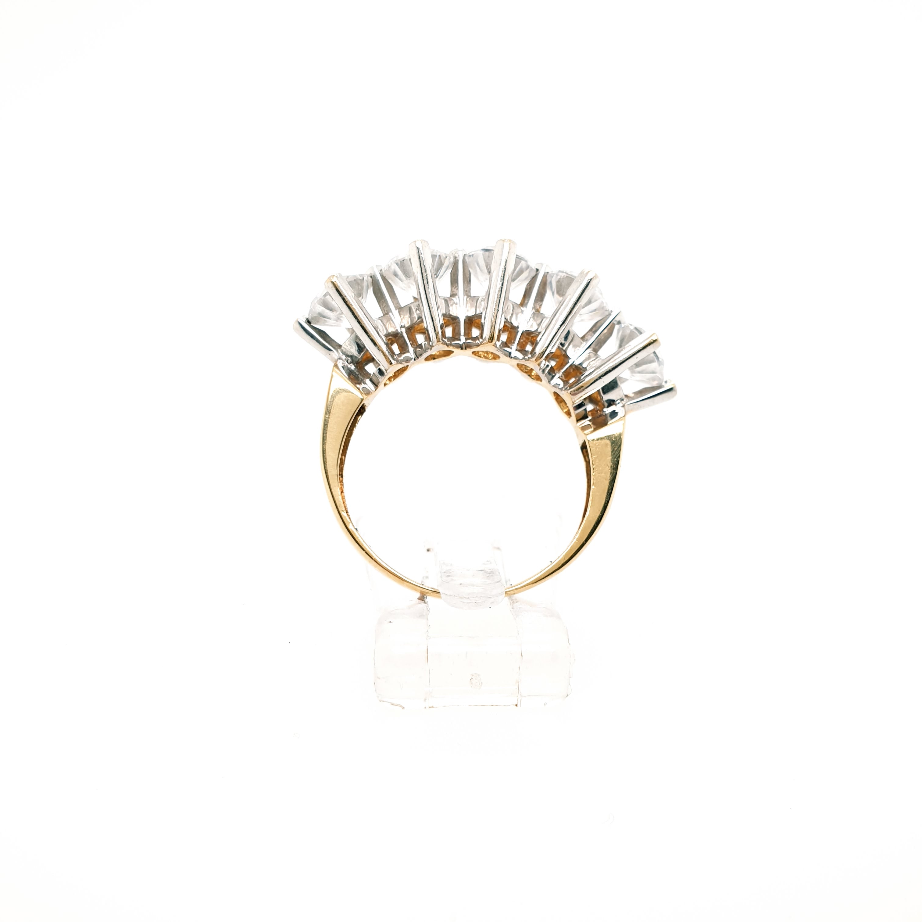 Damenring Gelbgold mit 5 Zirkonia 585/14kt Gr. 52,5