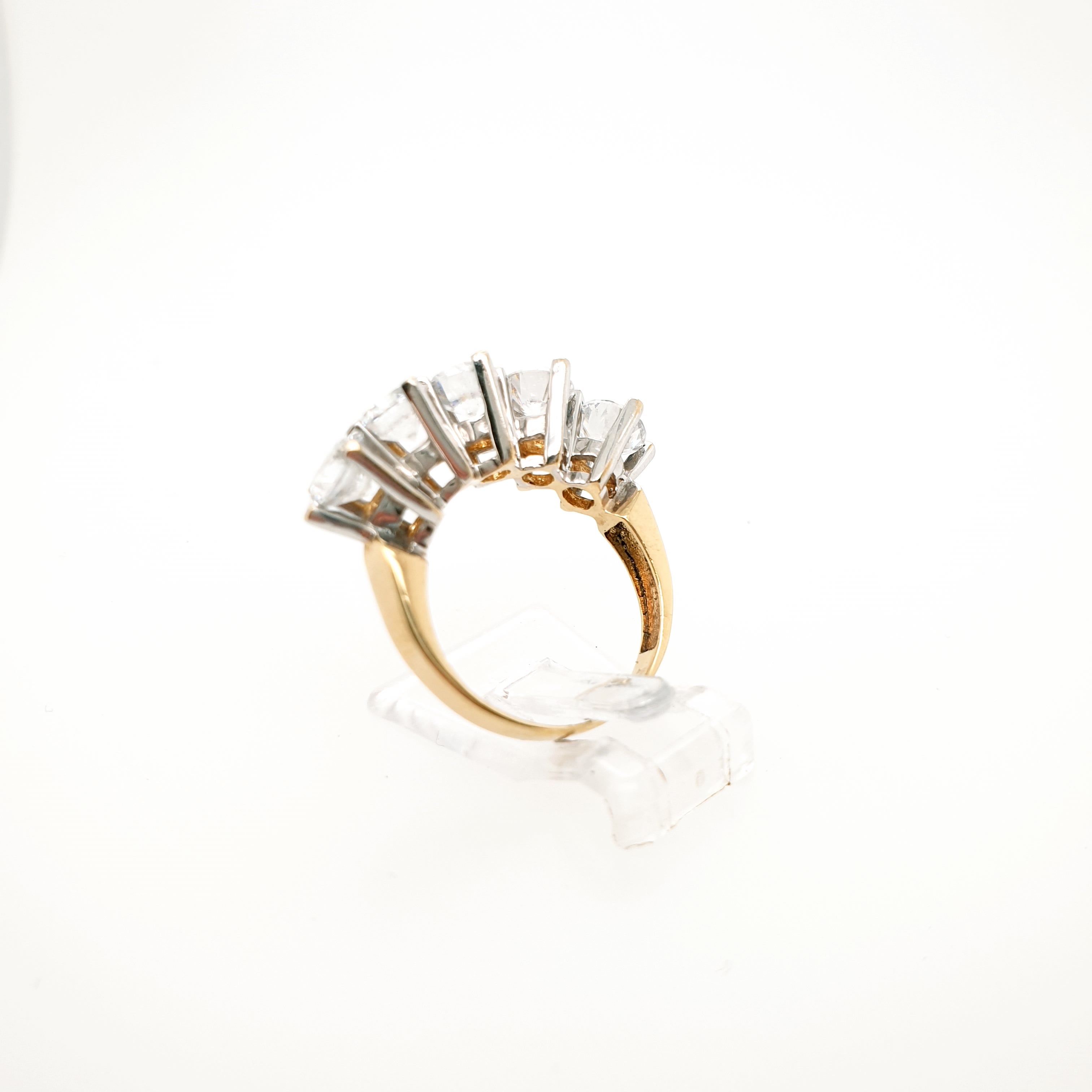 Damenring Gelbgold mit 5 Zirkonia 585/14kt Gr. 52,5