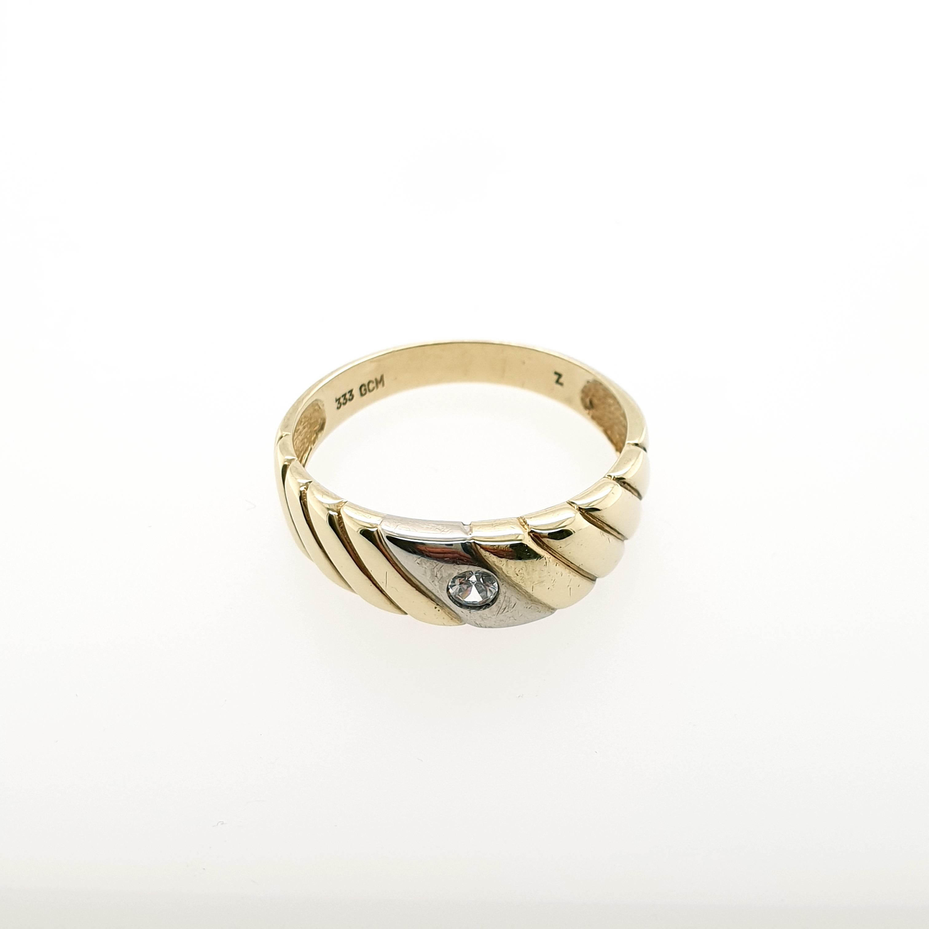 Ring Goldring 333/8kt Gelbgold Weißgold Gr.67