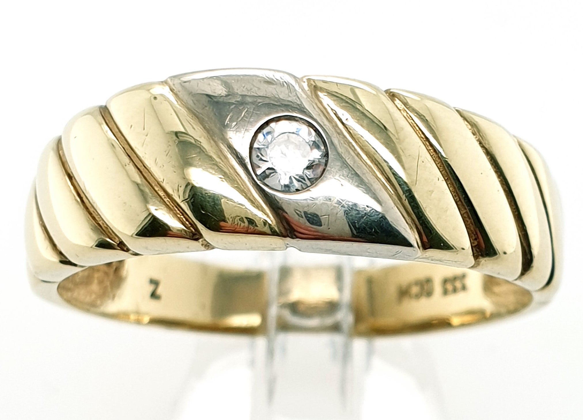 Ring Goldring 333/8kt Gelbgold Weißgold Gr.67