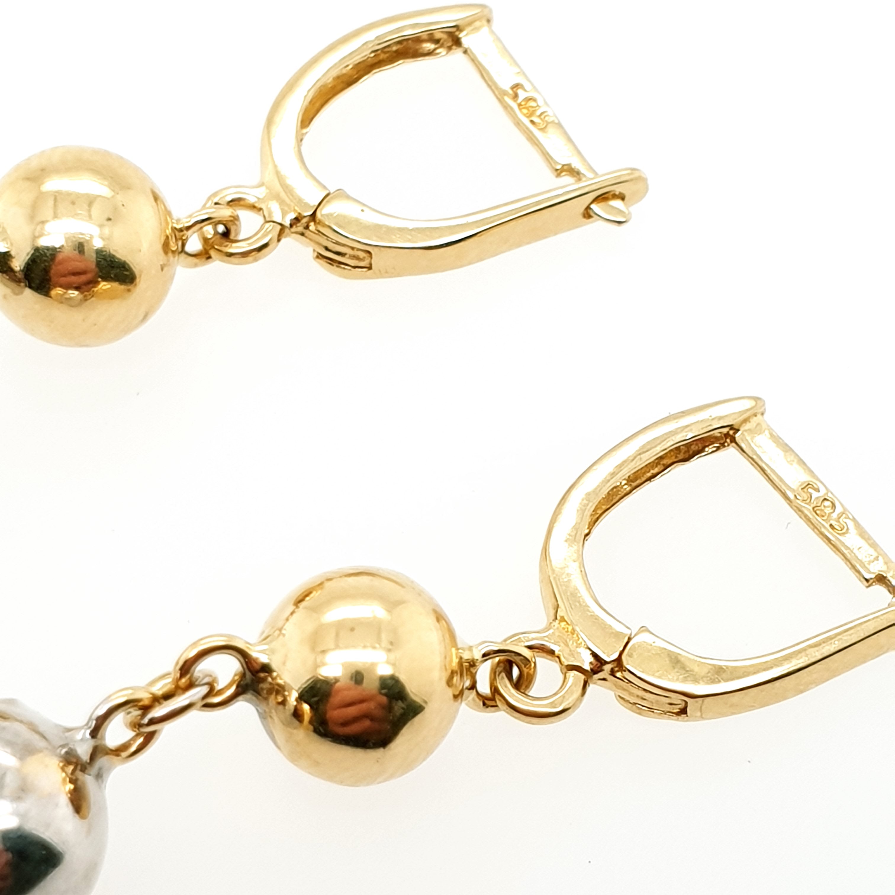 Gold Ohrringe Gelbgold Herz 585/14kt Zirkonia