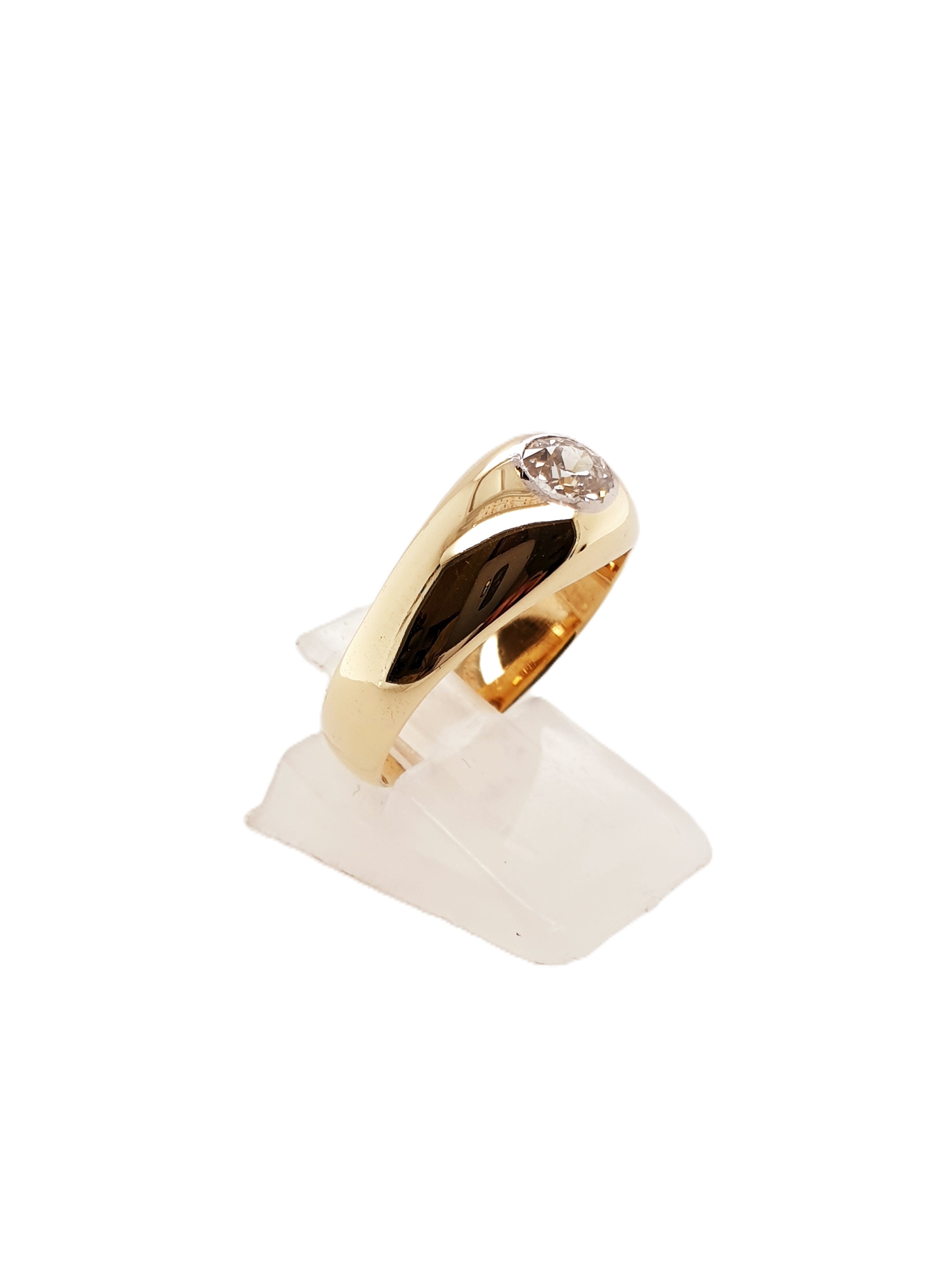 Diamant Gold Ring 585/14kt Gr.60 0,50ct Altschliff