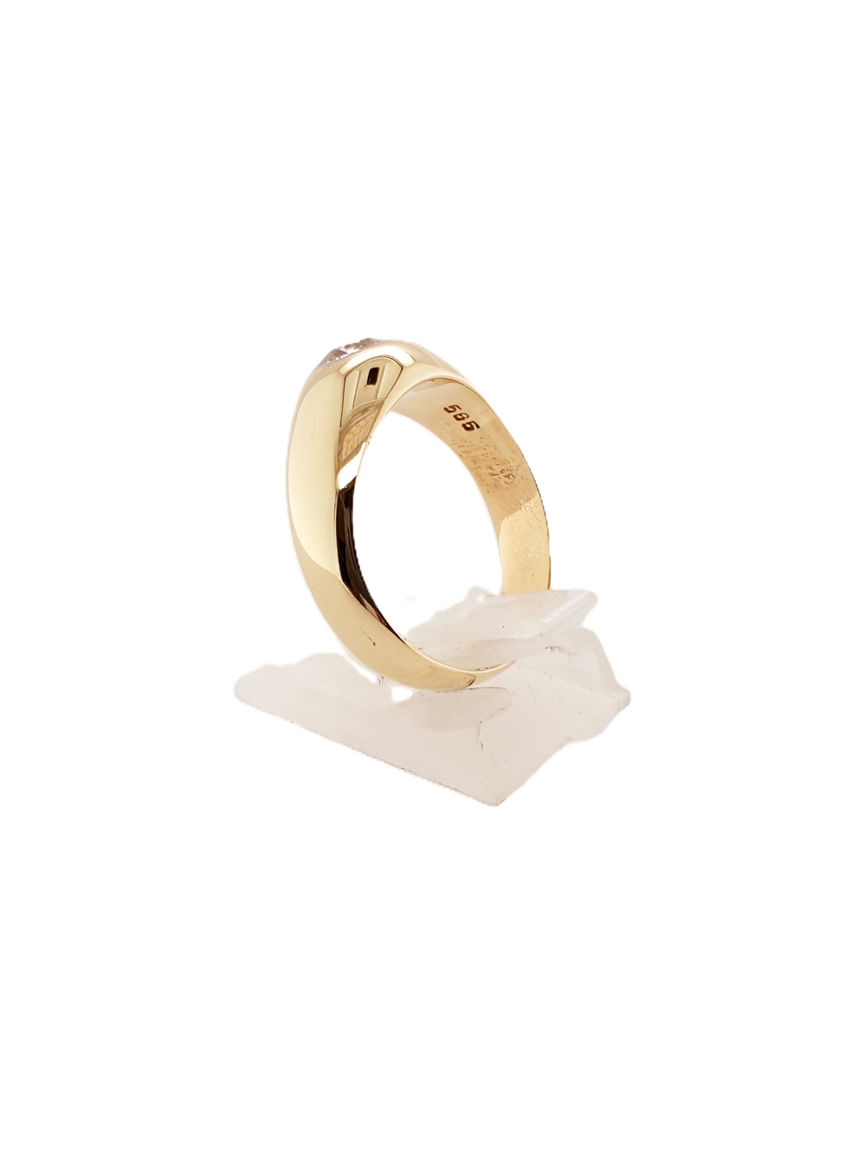Diamant Gold Ring 585/14kt Gr.60 0,50ct Altschliff