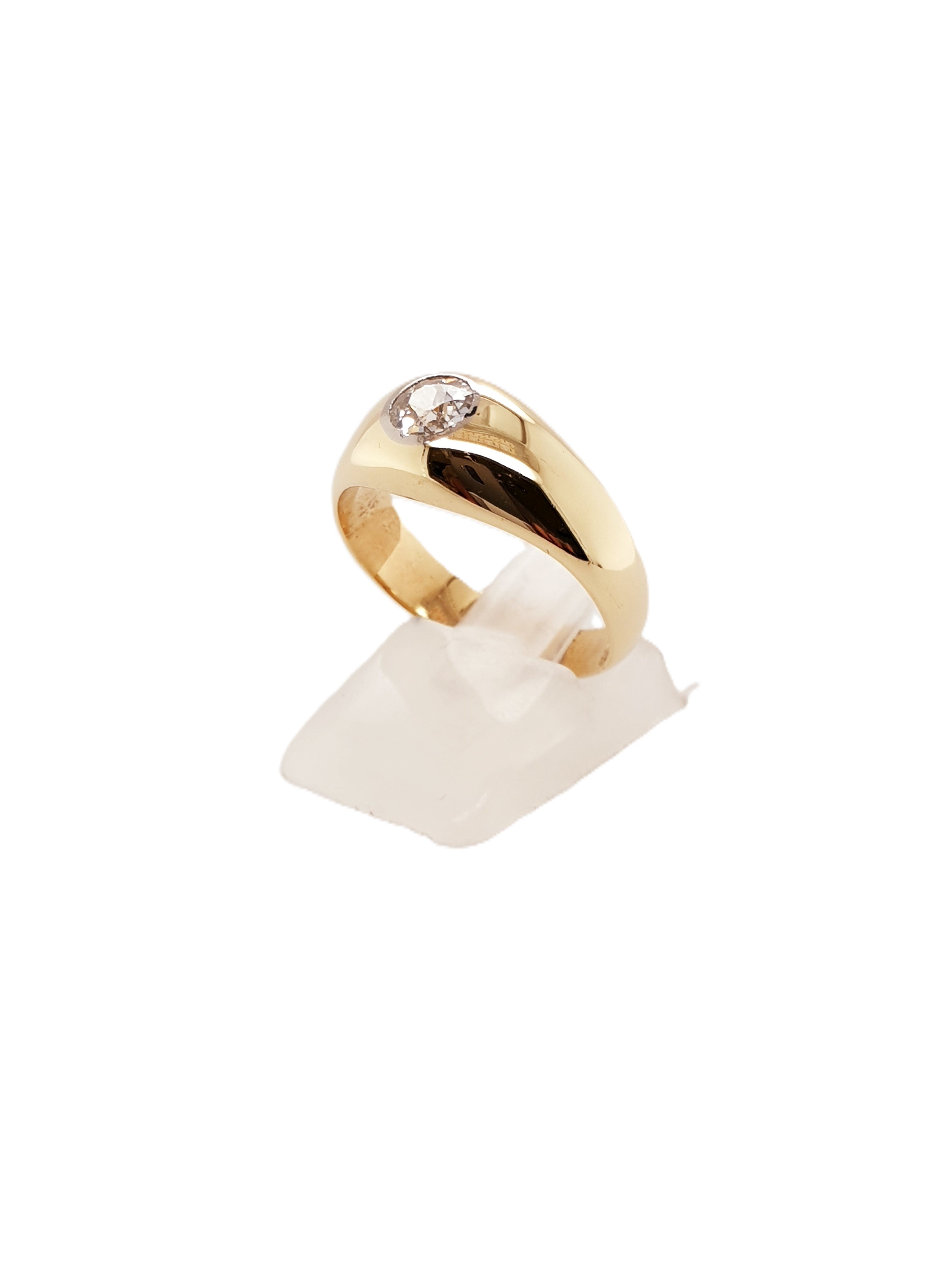Diamant Gold Ring 585/14kt Gr.60 0,50ct Altschliff