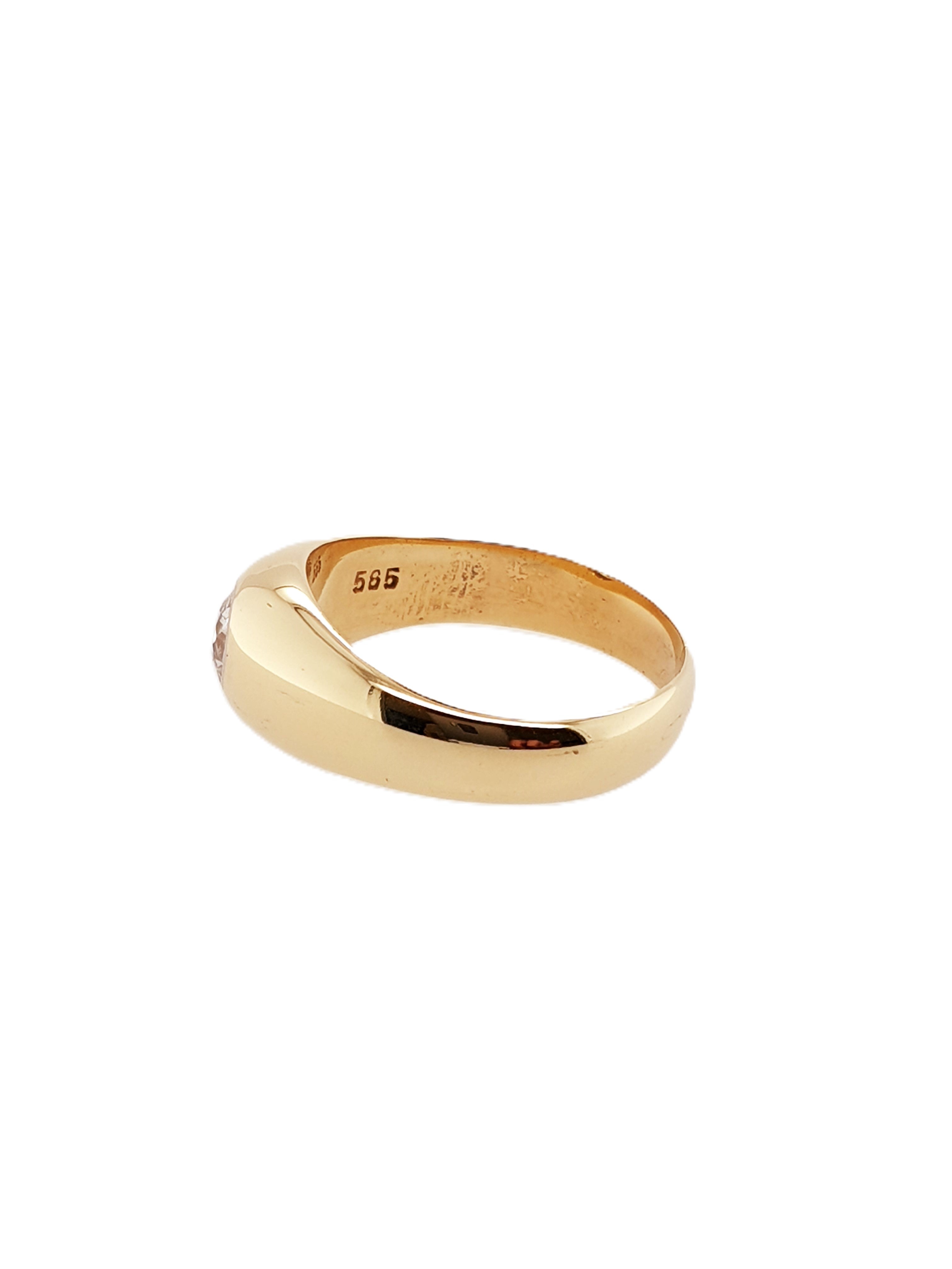 Diamant Gold Ring 585/14kt Gr.60 0,50ct Altschliff