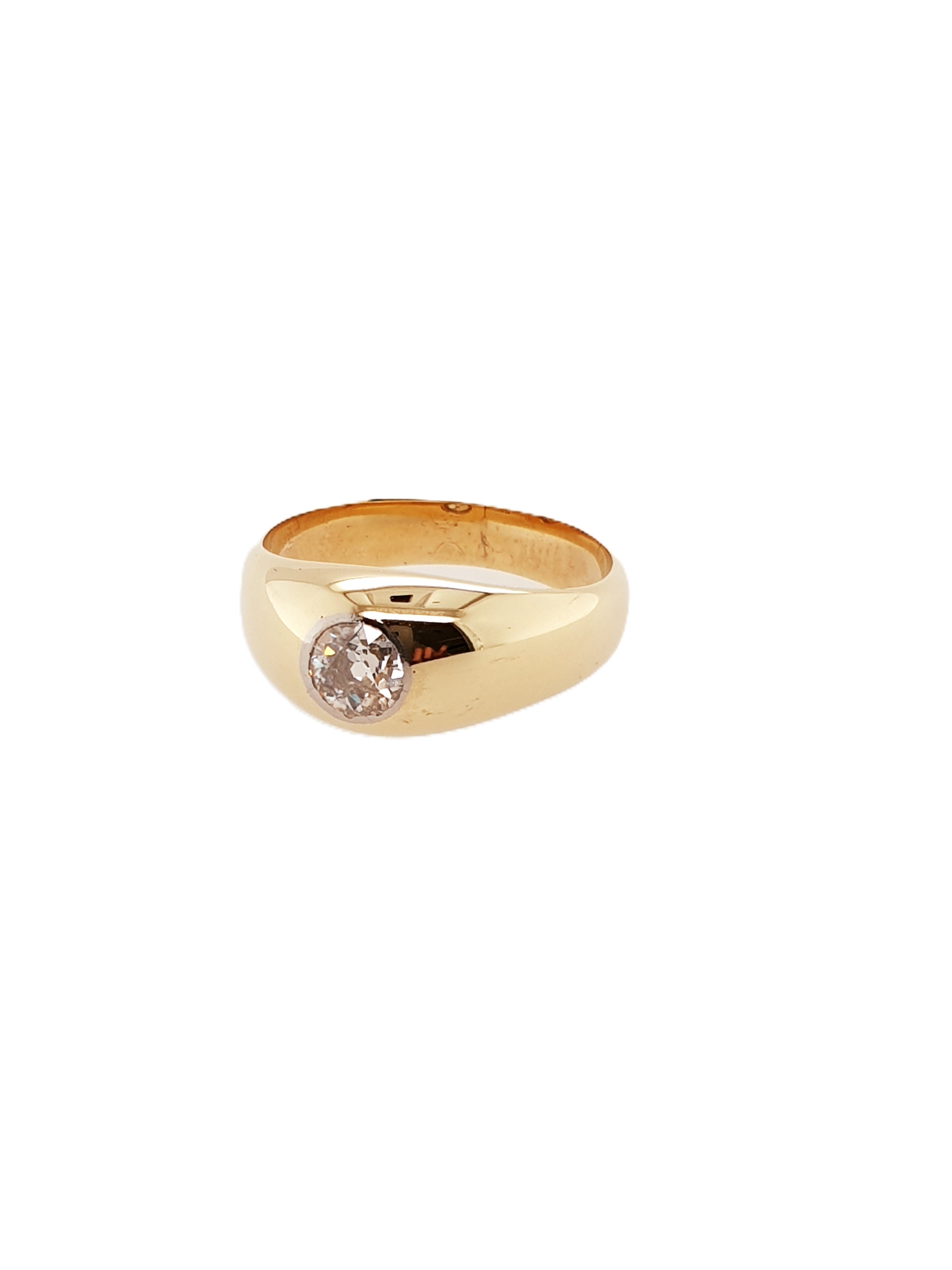 Diamant Gold Ring 585/14kt Gr.60 0,50ct Altschliff