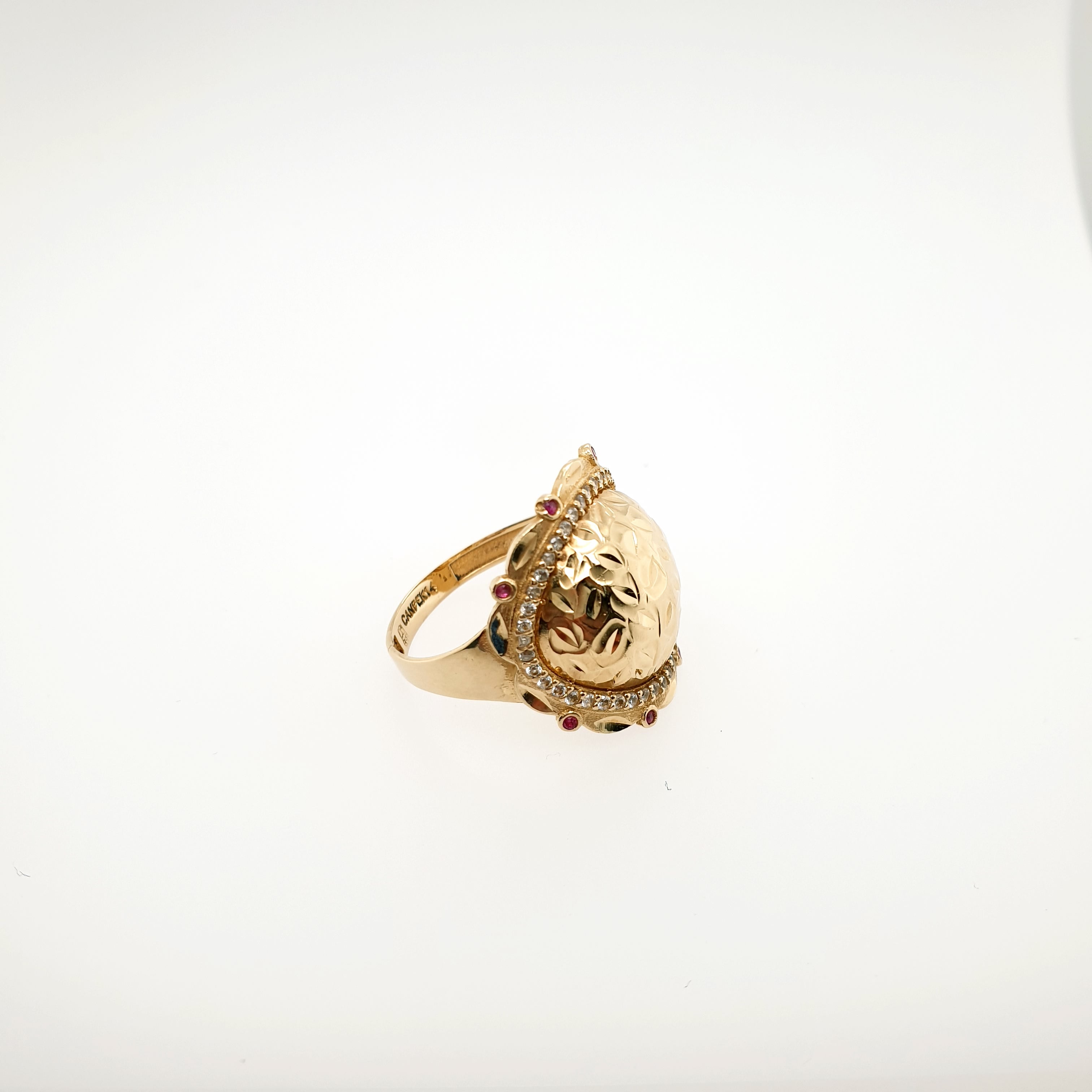 Ring Gelbgold 585/14kt Gr. 60 Zirkonia Gold