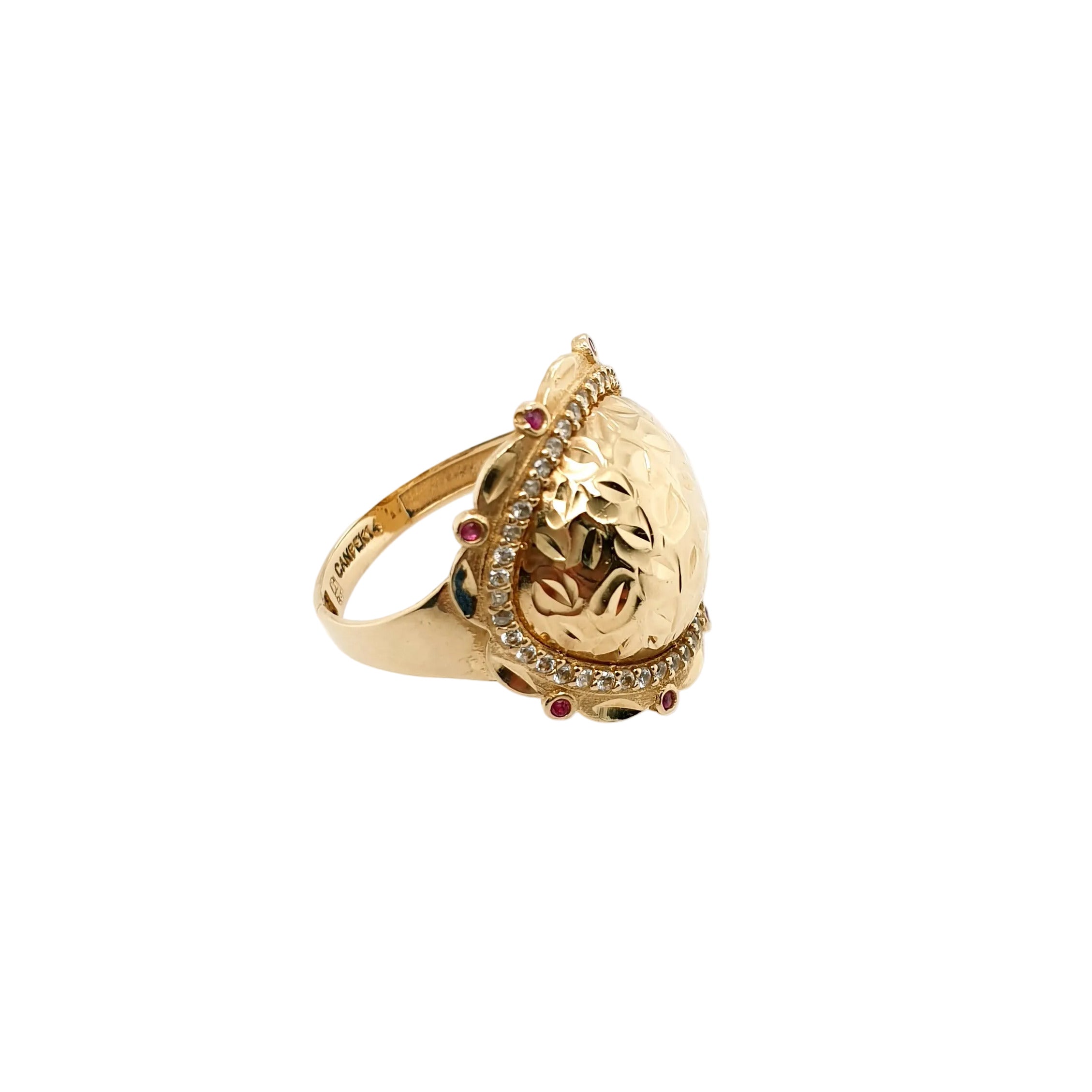 Ring Gelbgold 585/14kt Gr. 60 Zirkonia Gold