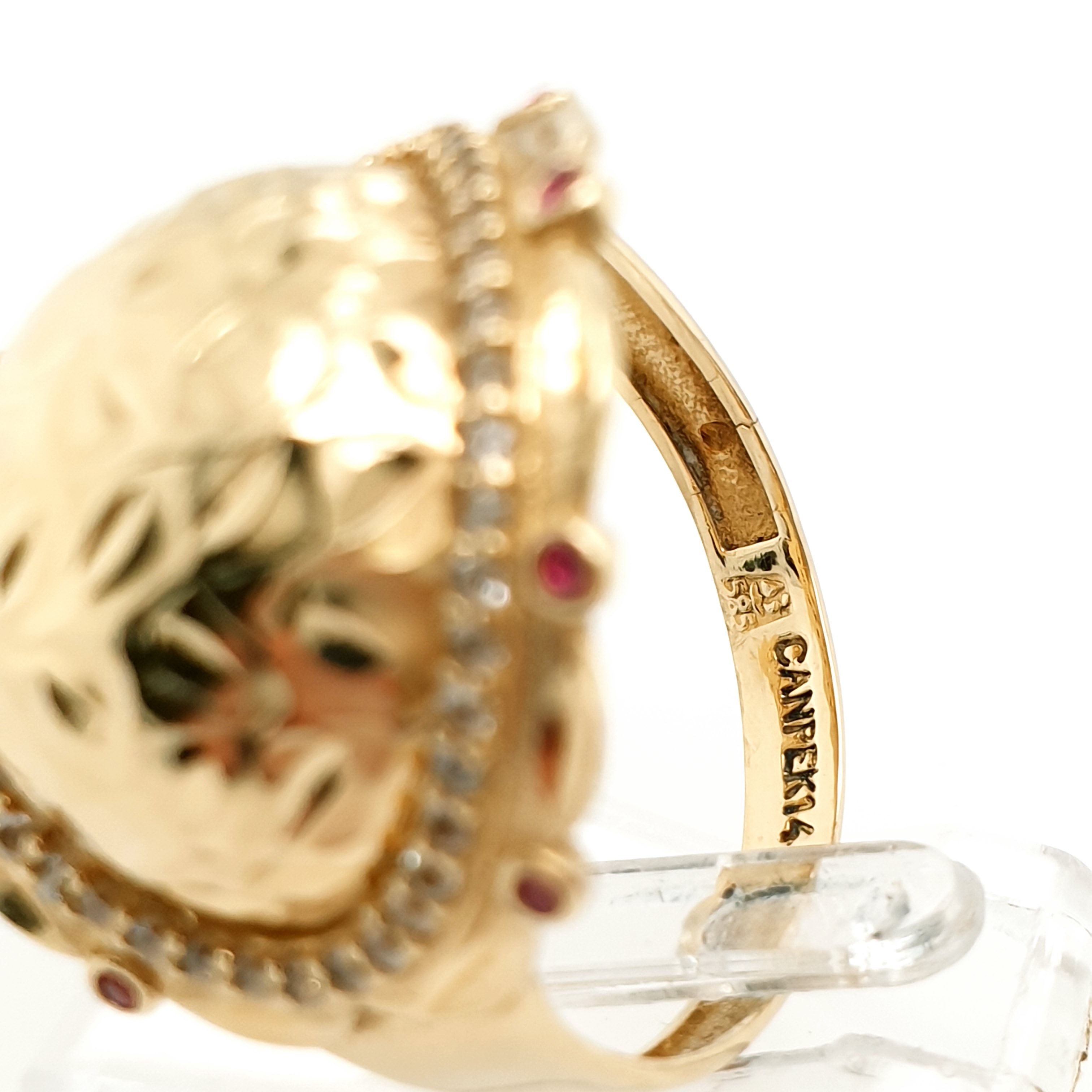 Ring Gelbgold 585/14kt Gr. 60 Zirkonia Gold