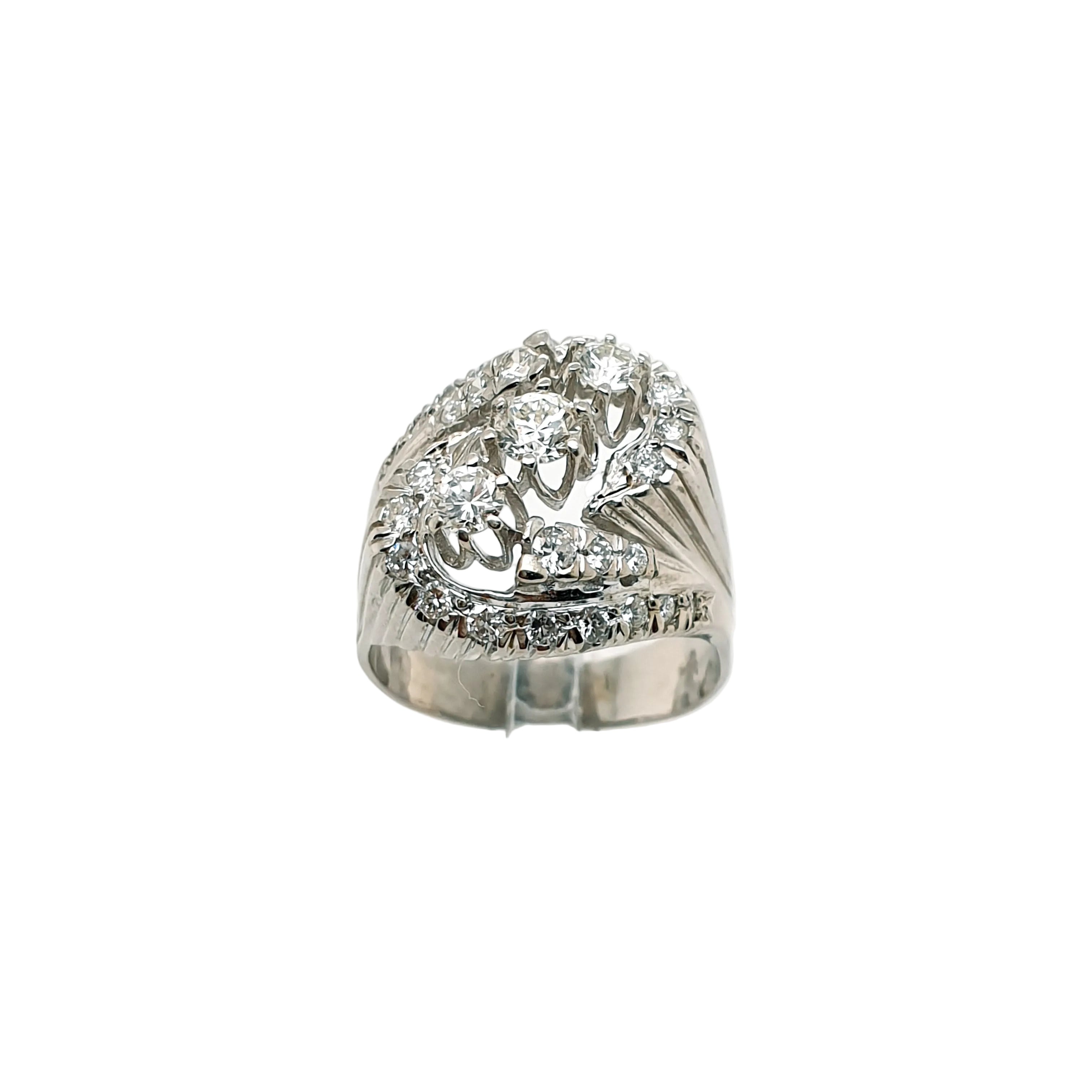 Brillant Ring Weißgold 750 18 Karat Gr. 59