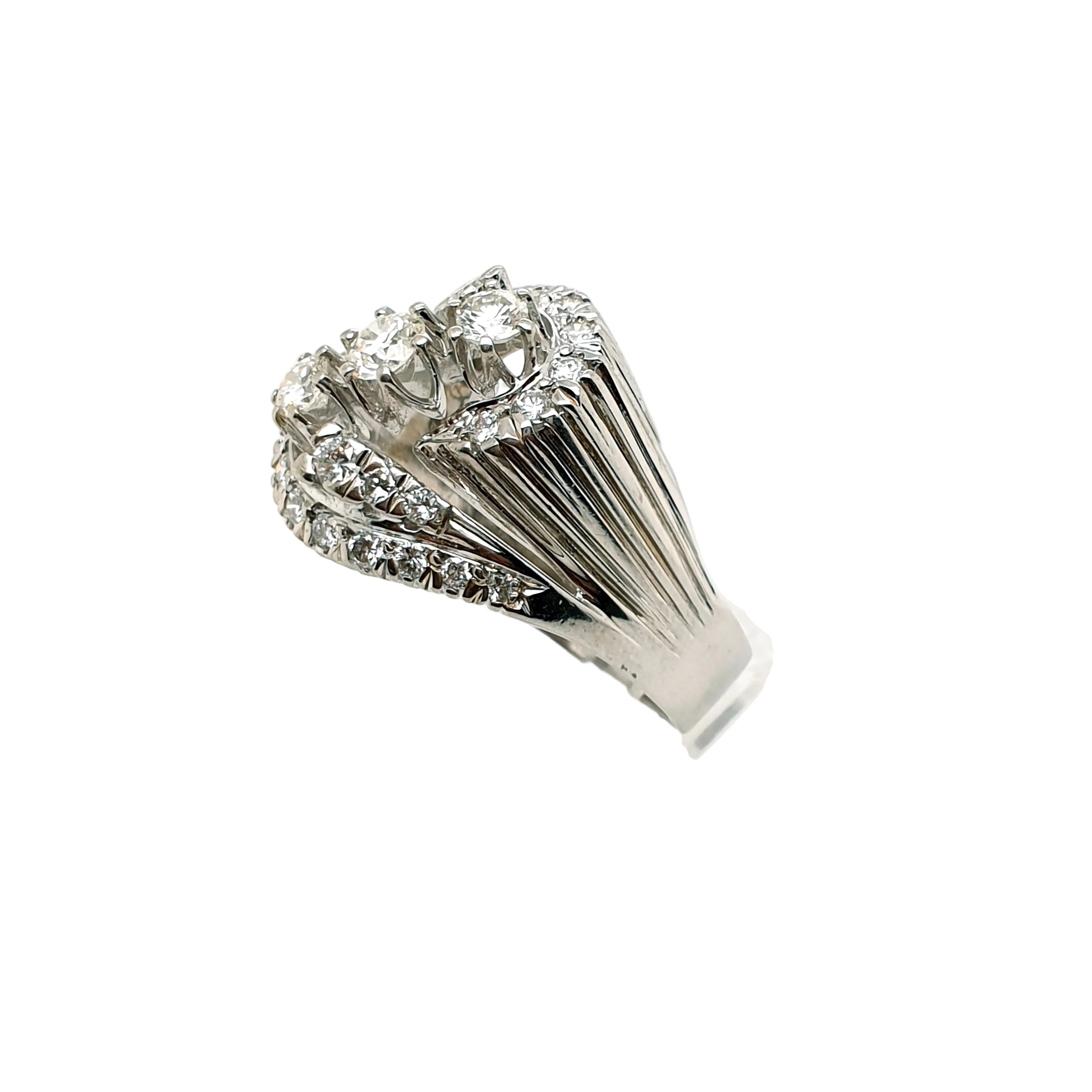 Brillant Ring Weißgold 750 18 Karat Gr. 59