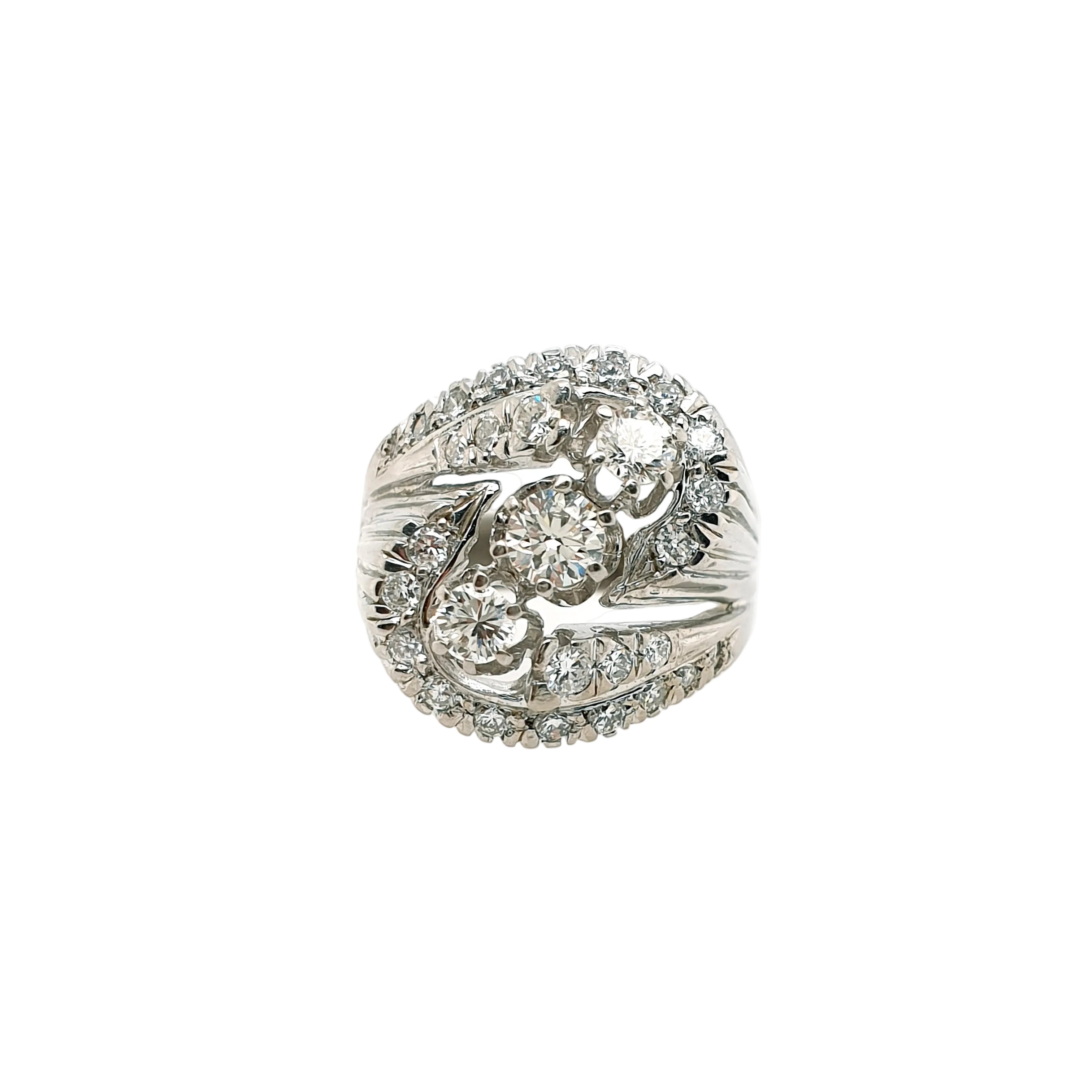 Brillant Ring Weißgold 750 18 Karat Gr. 59