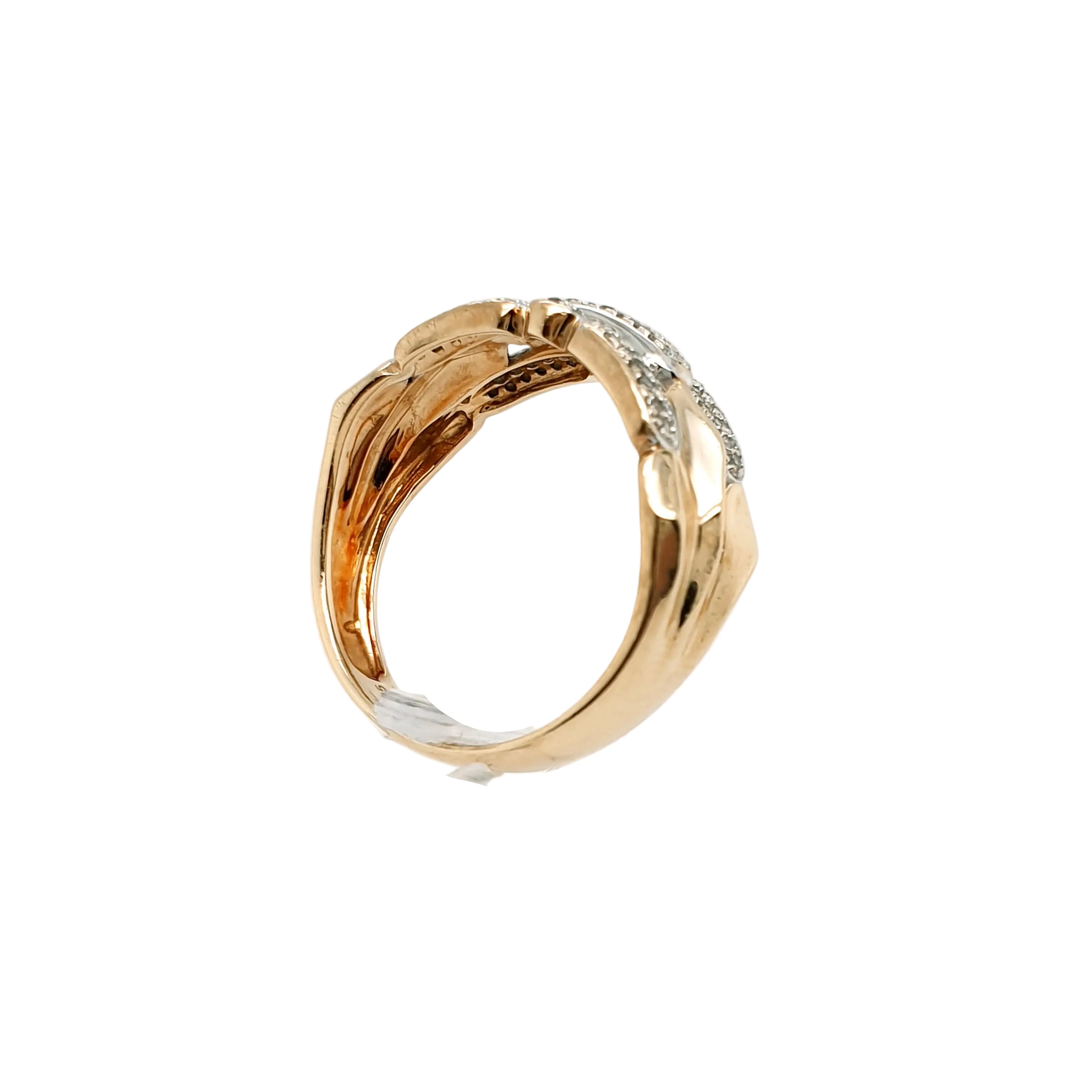 Goldring 57 Diamanten 375 Gr. 56