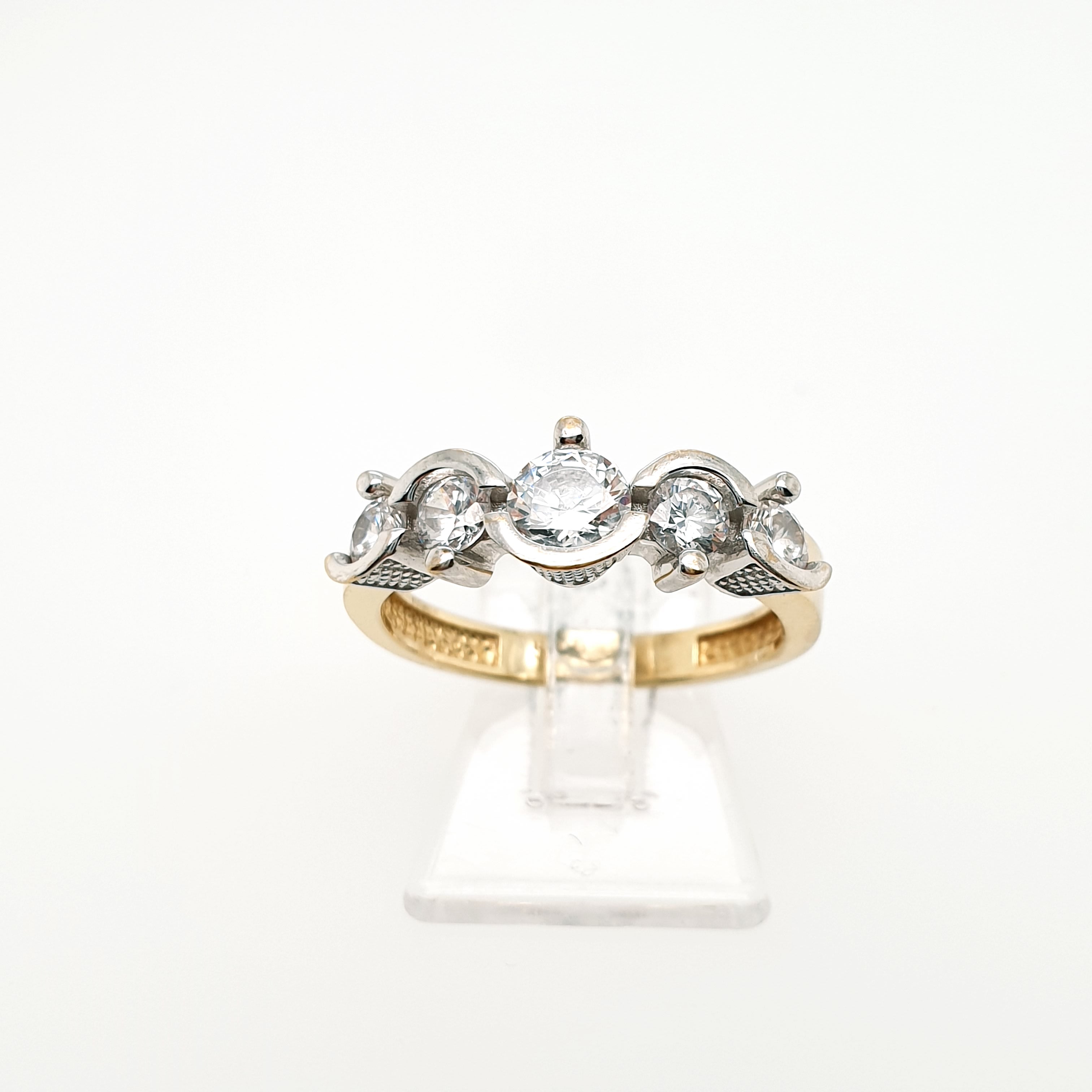 Ring Goldring 585/14kt Gelbgold Weißgold Gr.57