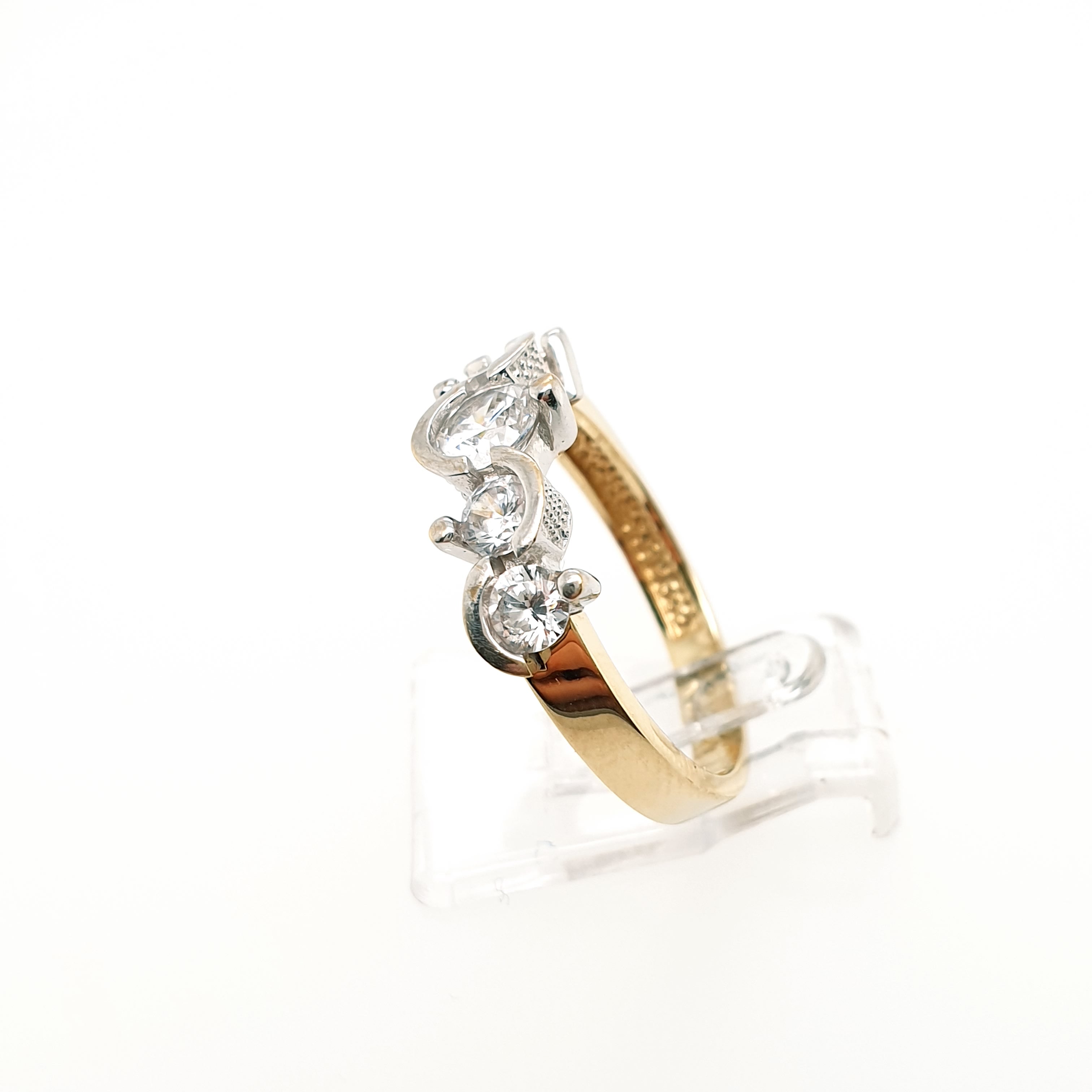 Ring Goldring 585/14kt Gelbgold Weißgold Gr.57