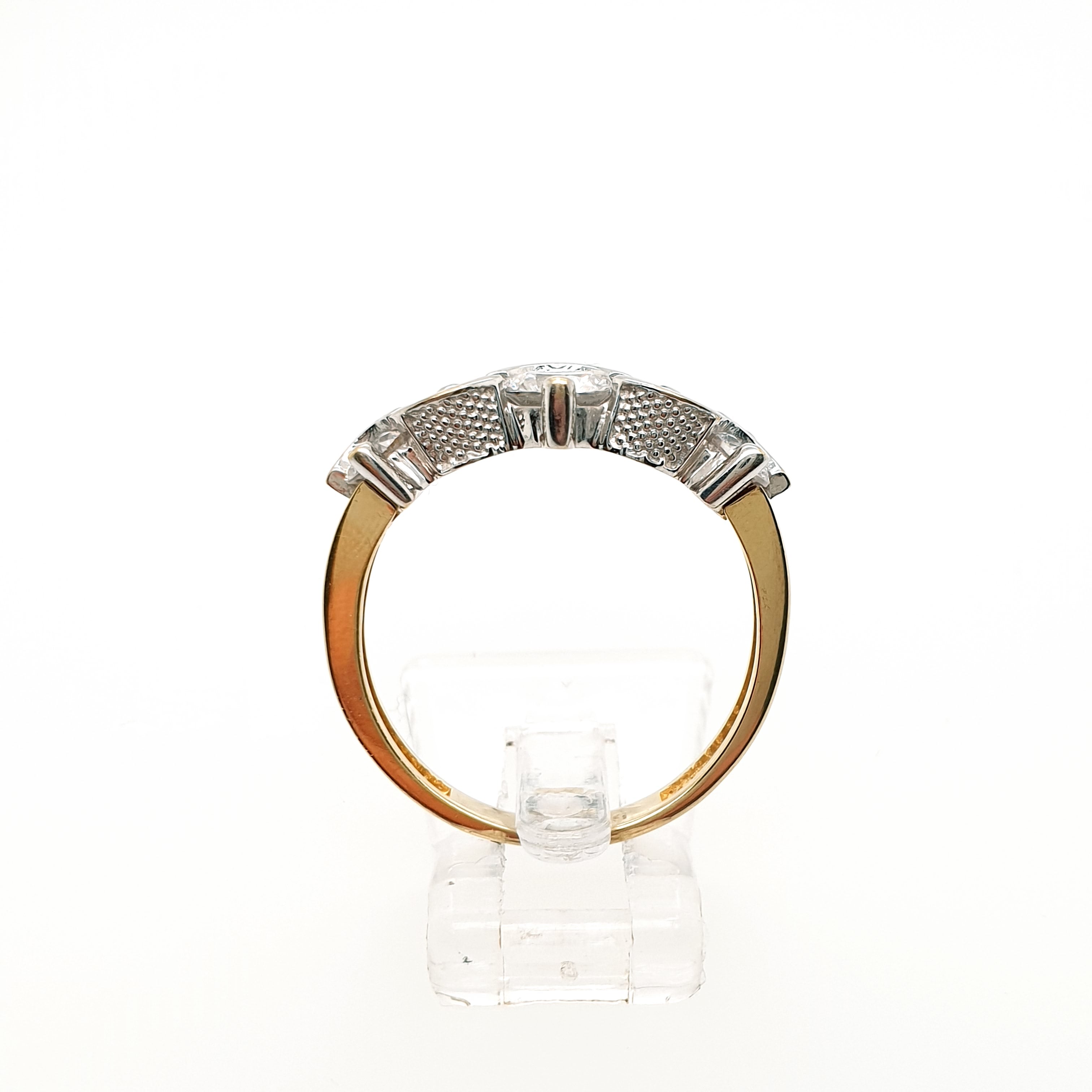 Ring Goldring 585/14kt Gelbgold Weißgold Gr.57