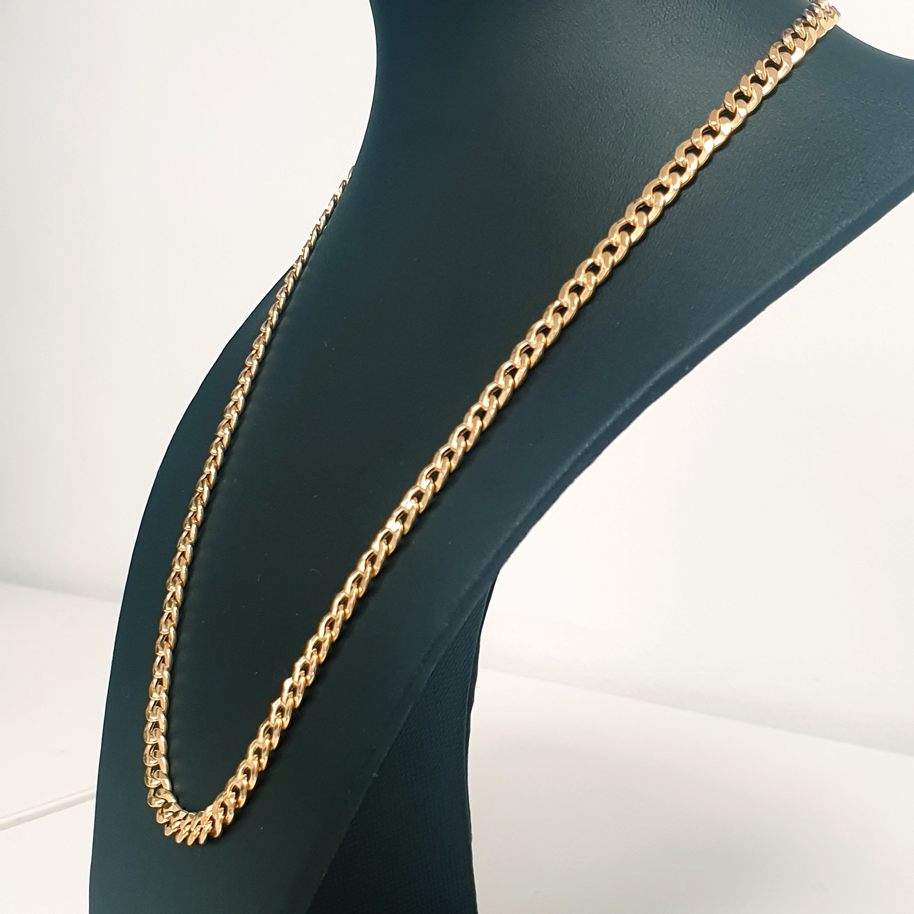 Flachpanzer Gold Kette Gelbgold 585/14kt L: 50cm