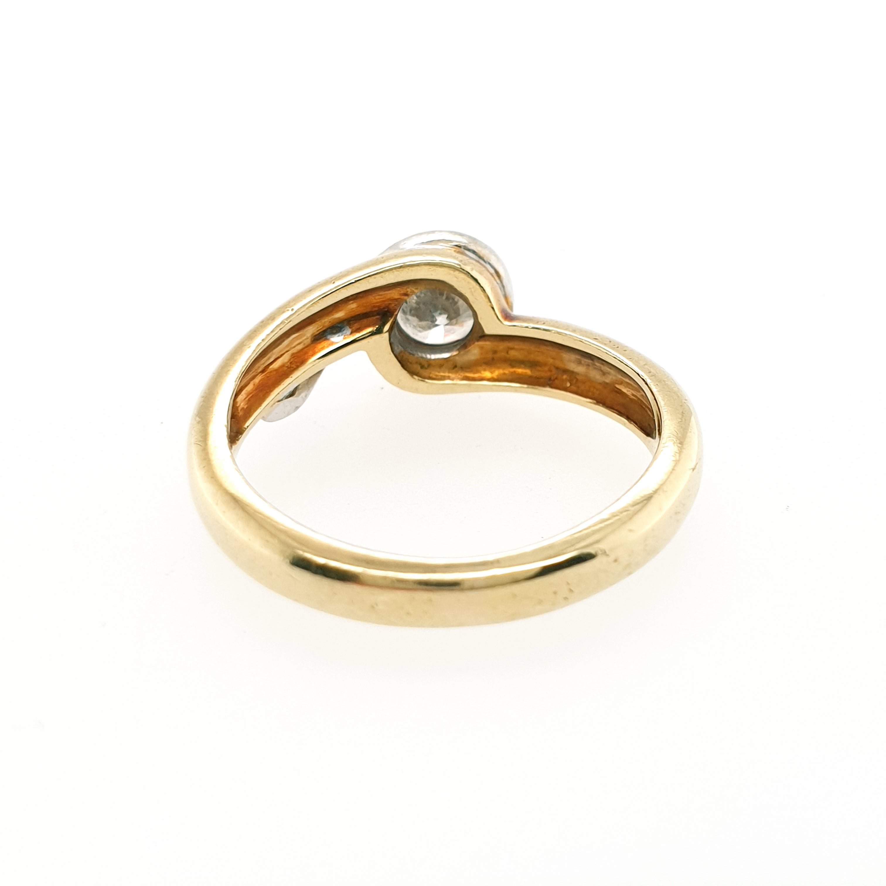 Brillant Solitär Ring 585 Gelbgold Weißgold 14kt Gr.53