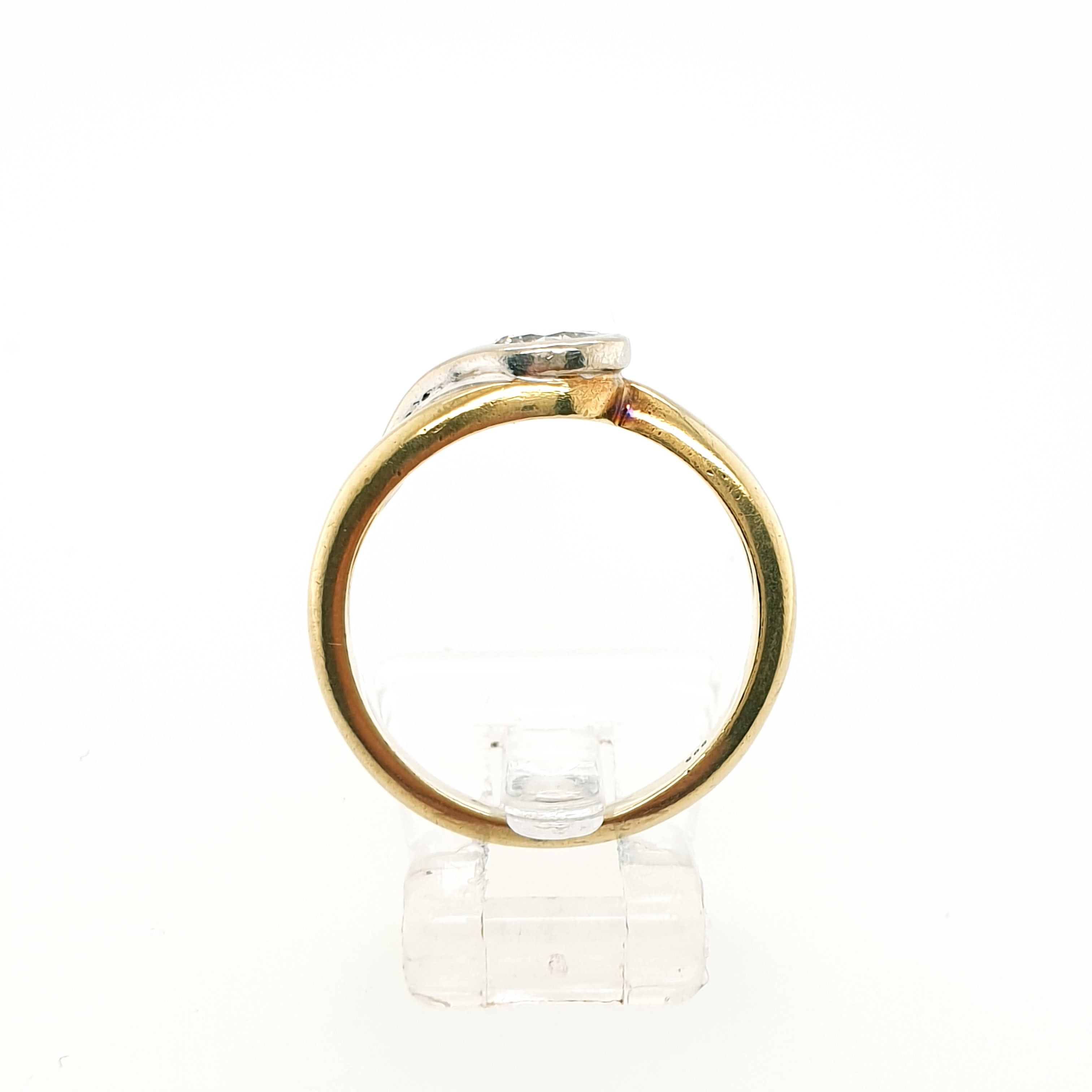 Brillant Solitär Ring 585 Gelbgold Weißgold 14kt Gr.53